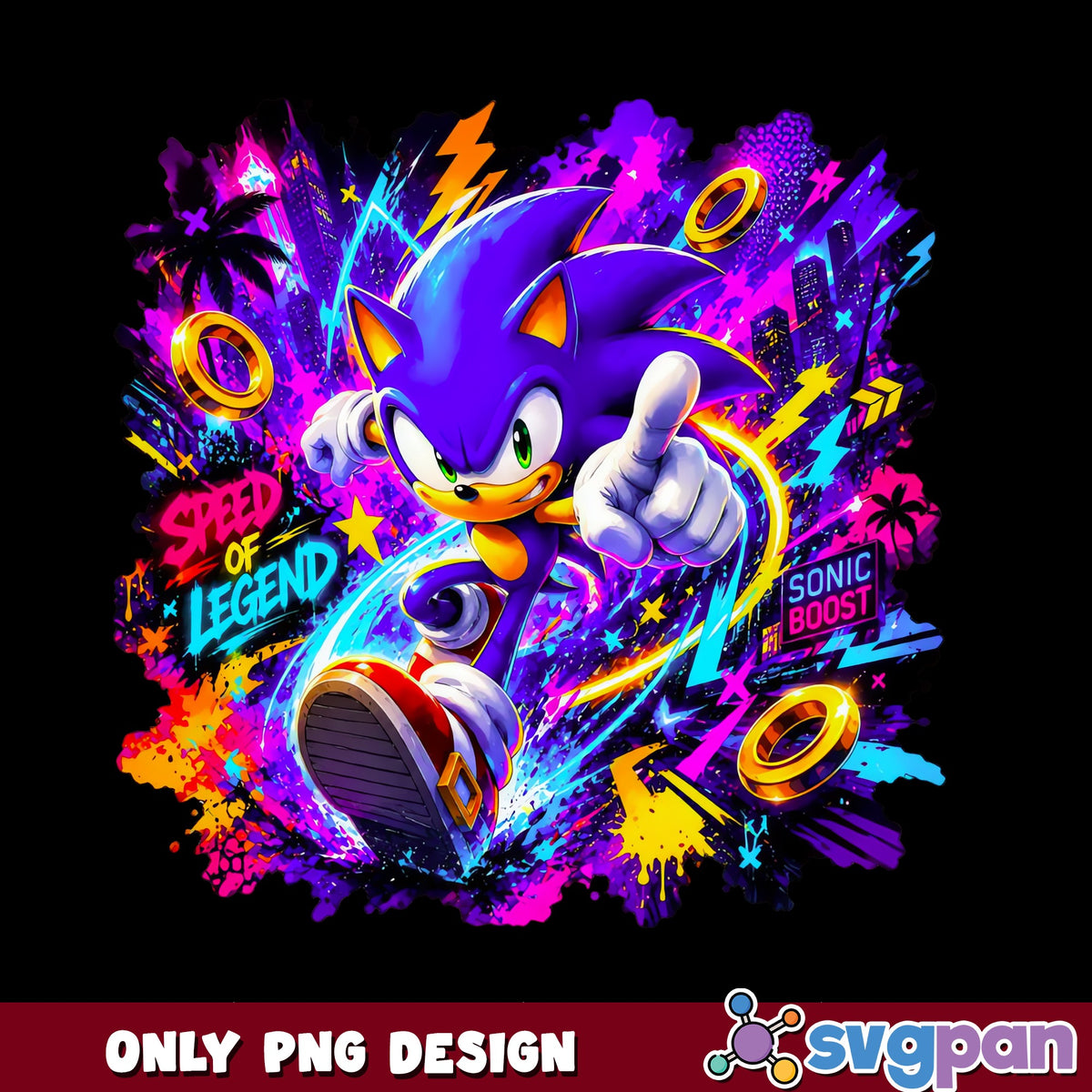 Sonic The Hedgehog Speed Of Legend PNG, Sonic Boost PNG, Gamer PNG