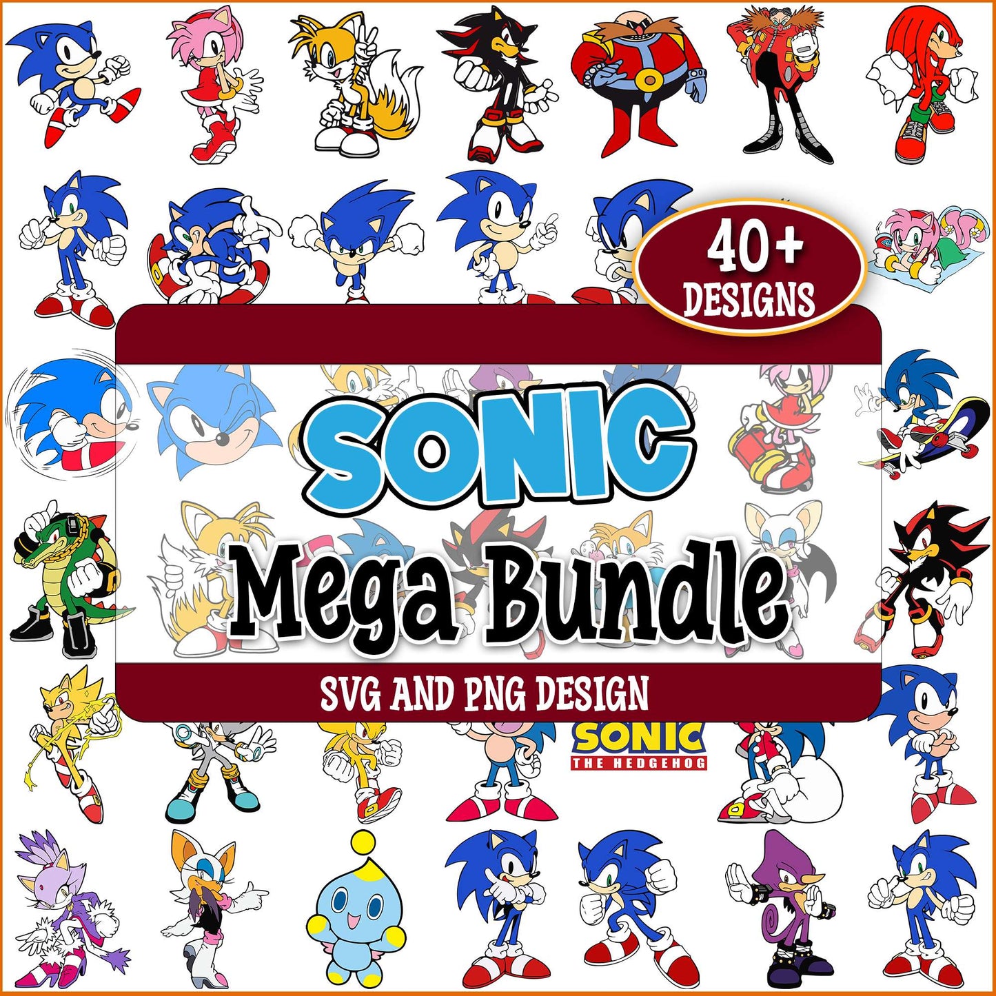 Sonic set svg bundle
