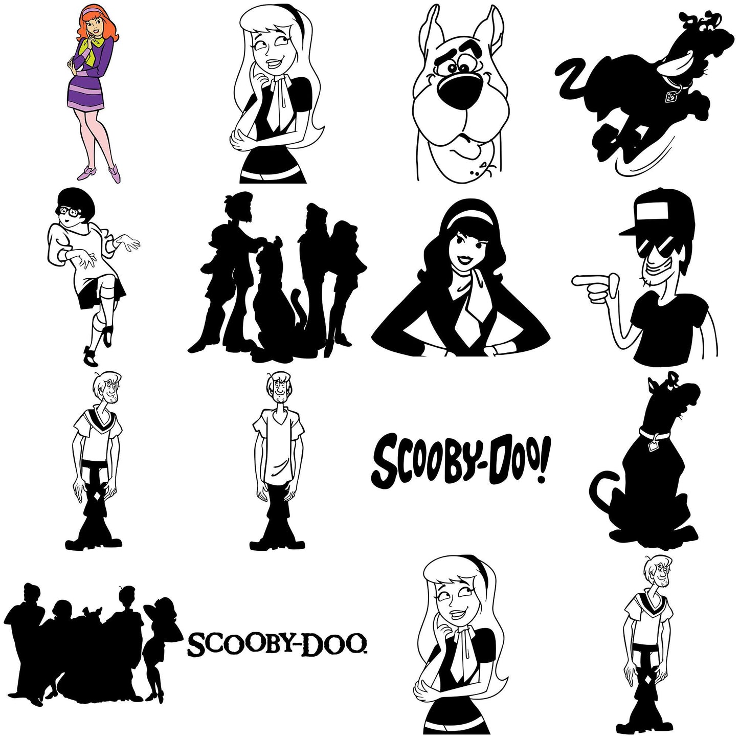 Sooby doo set svg bundle, scooby doo characters svg, scooby doo svg