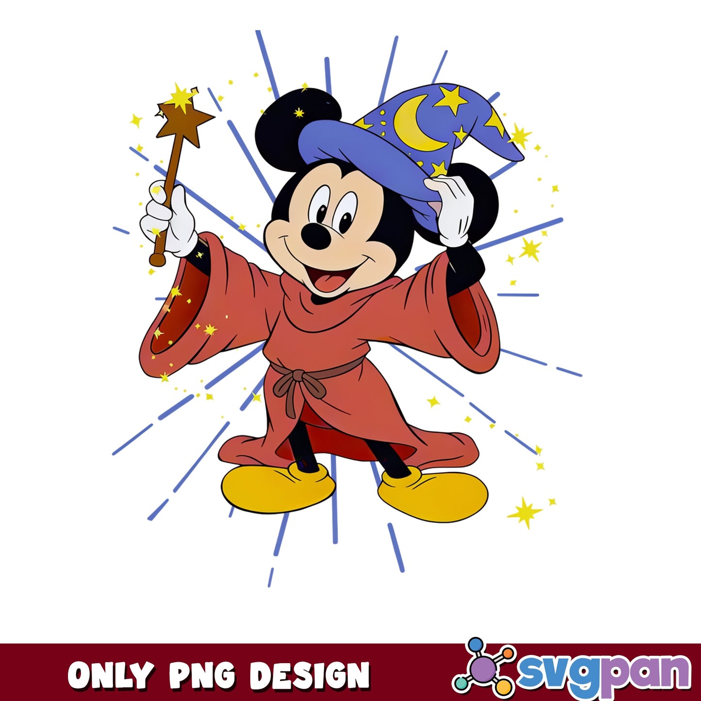 Sorcerer Mickey Mouse PNG, Disney Fantasia PNG, Mickey Wizard PNG