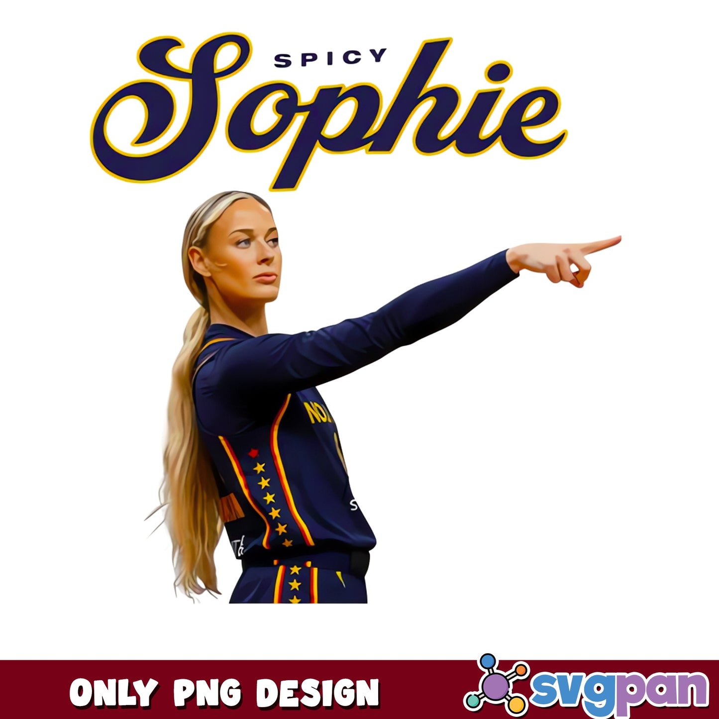 Spicy Sophie Basketball Player PNG, WNBA Fever PNG, Sports Fan PNG