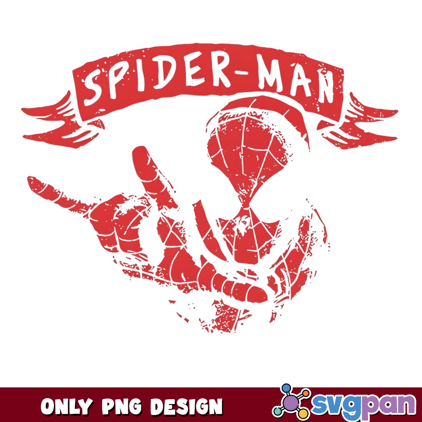 Spider-Man Grunge Handprint PNG, Marvel Superhero PNG, Spiderman PNG