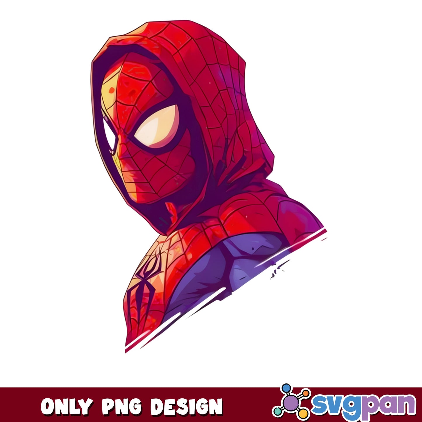 Spider-Man Hoodie Watercolor PNG, Marvel Superhero PNG, Spiderman PNG