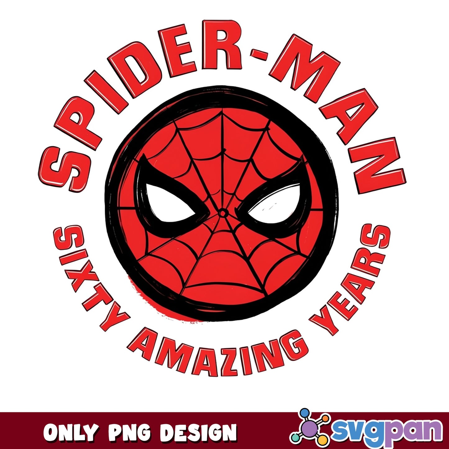 Spider-Man Sixty Amazing Years PNG, Marvel Superhero PNG, Spiderman PNG