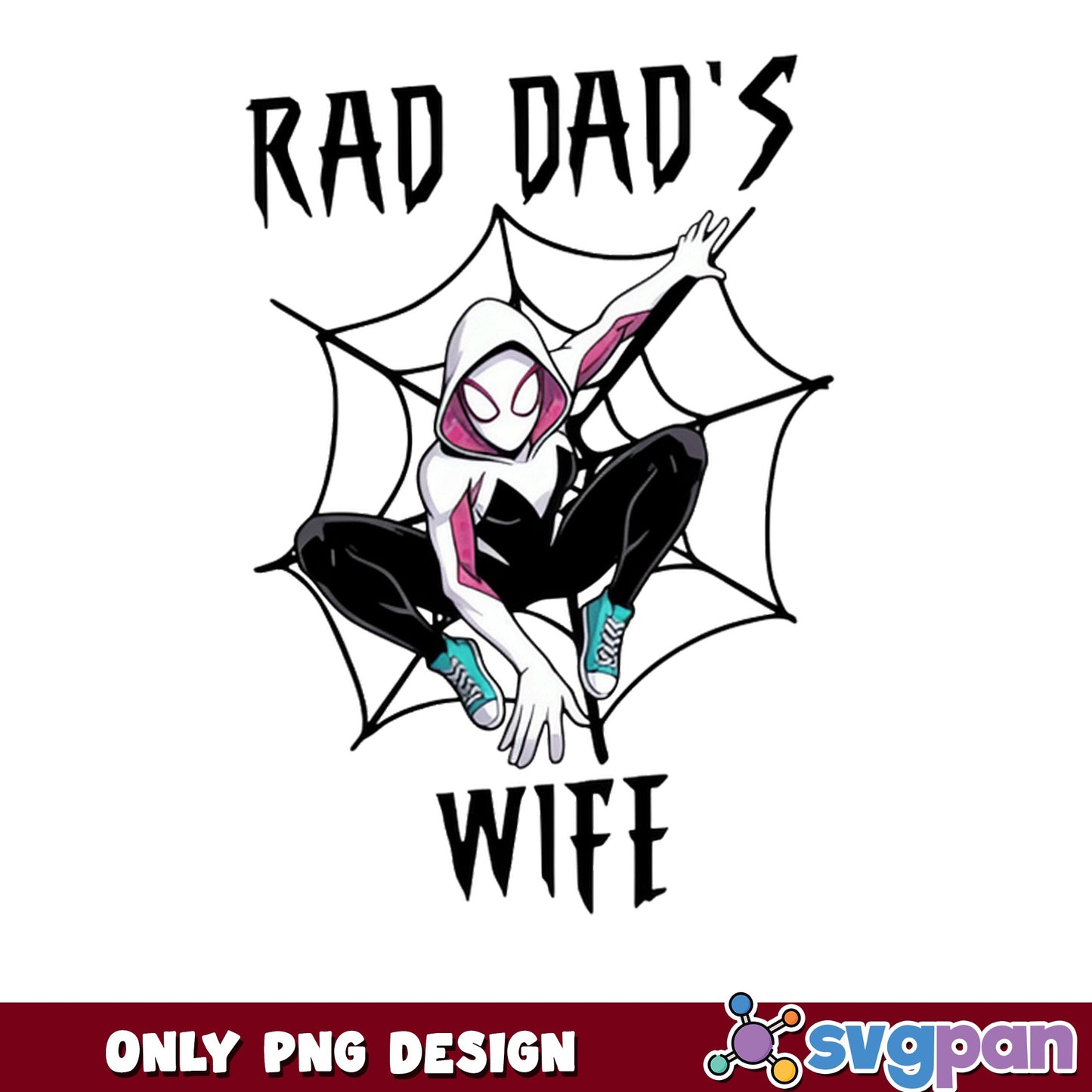 Spider Gwen Rad Dad's Wife PNG, Spiderman Family PNG, Marvel PNG