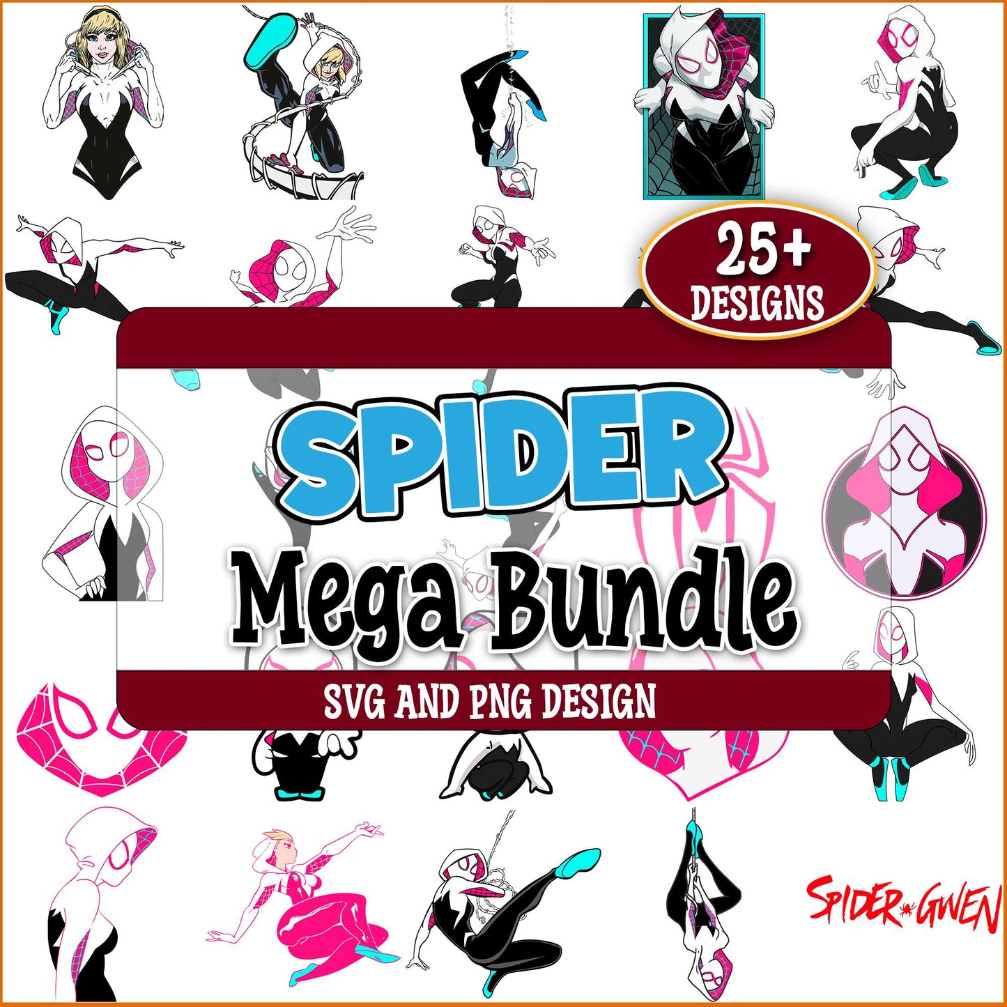 Spider gwen svg bundle