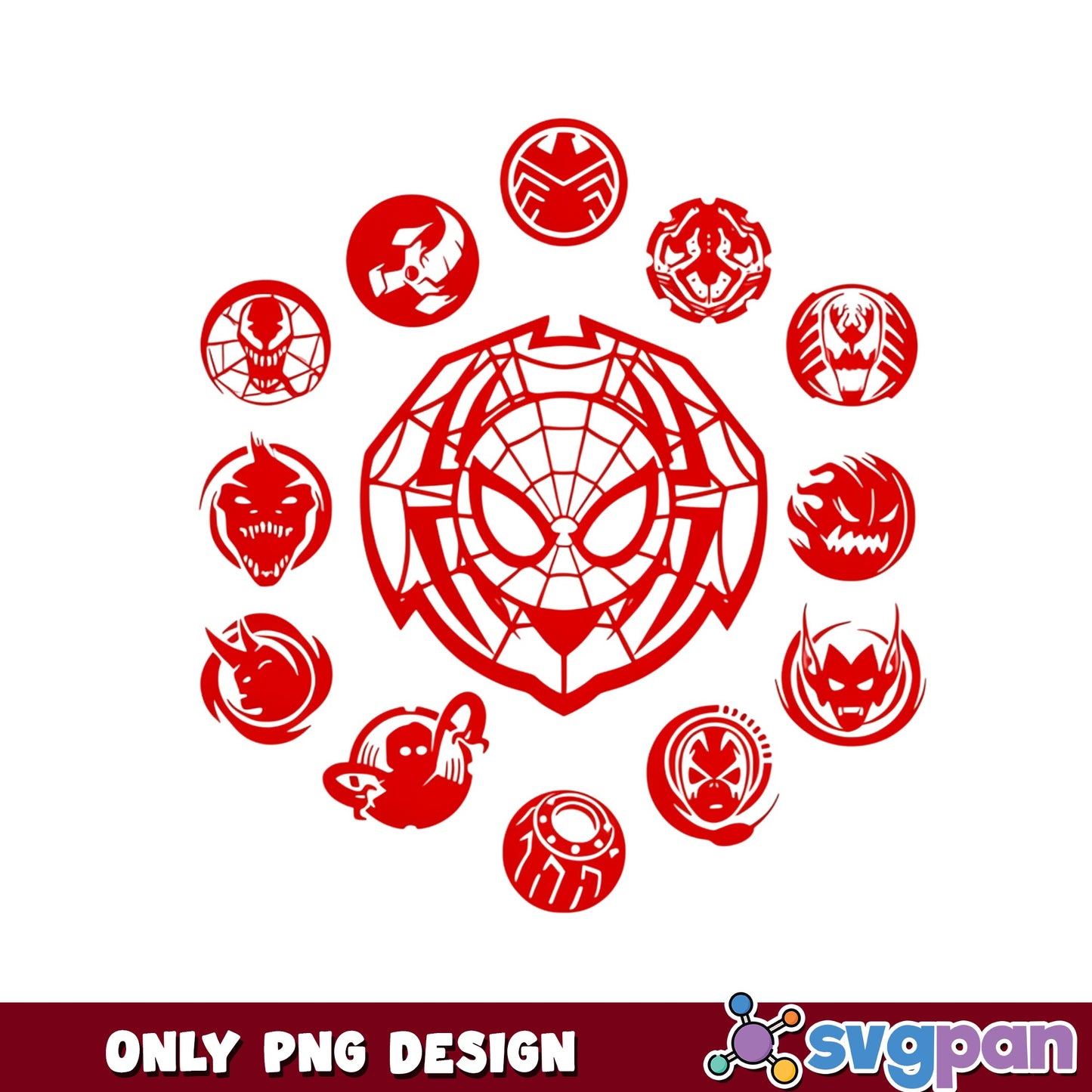 Spiderman Bundle PNG, Marvel Superhero PNG, Spider-Man Villains PNG