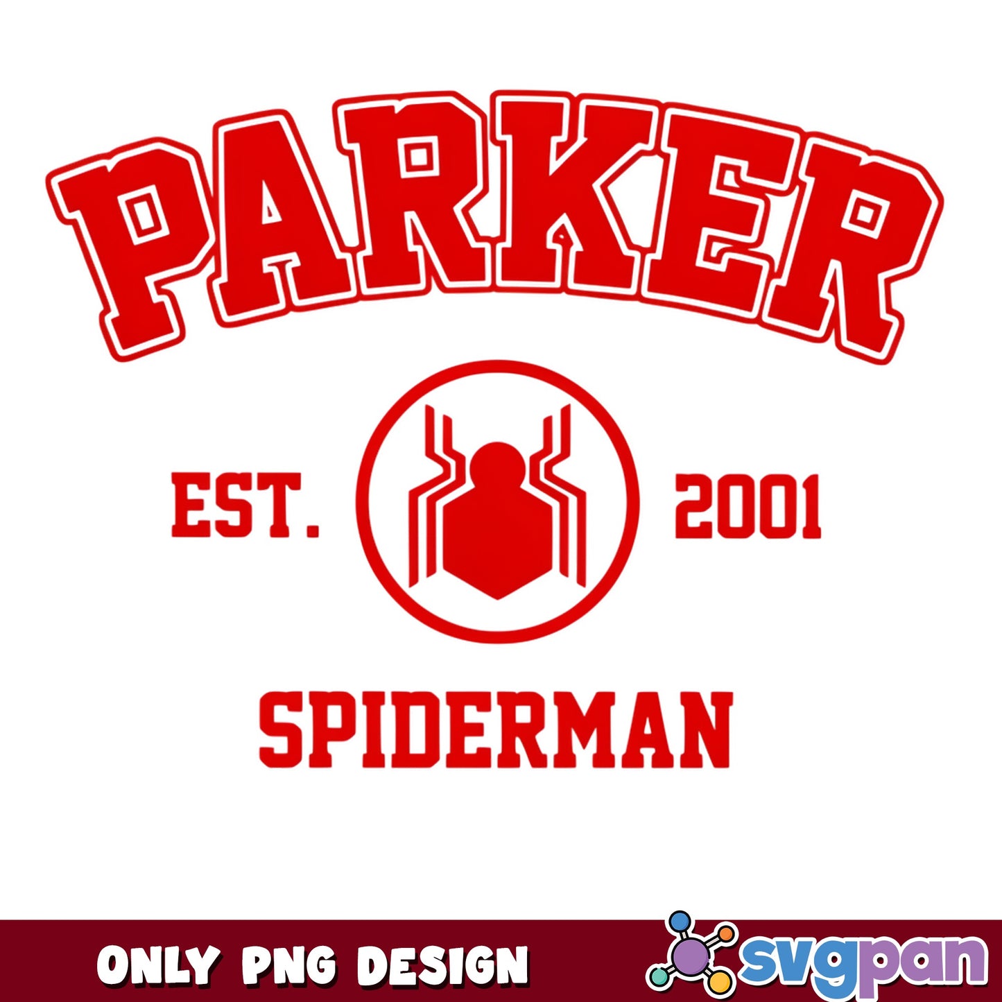 Spiderman Parker Est 2001 PNG, Marvel Superhero PNG, Spider PNG