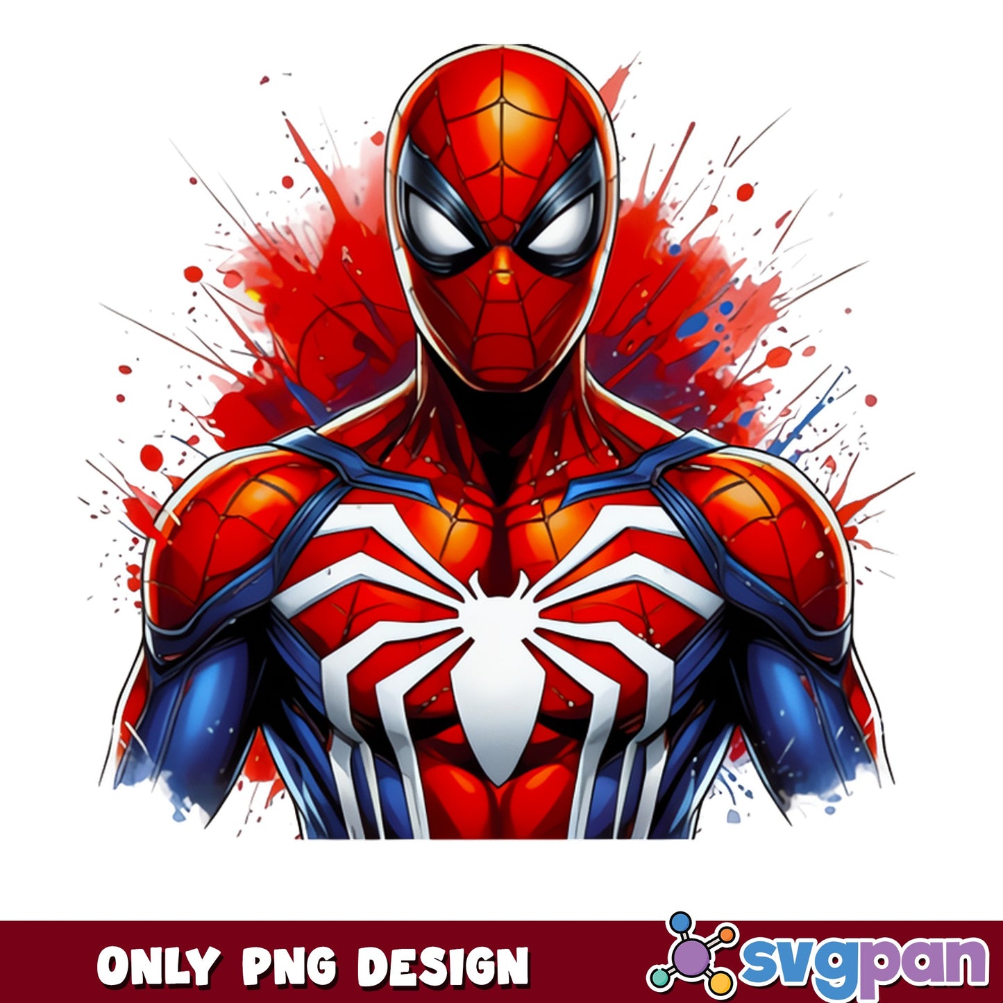 Spiderman Watercolor Splash PNG, Marvel Superhero PNG, Spider Man PNG