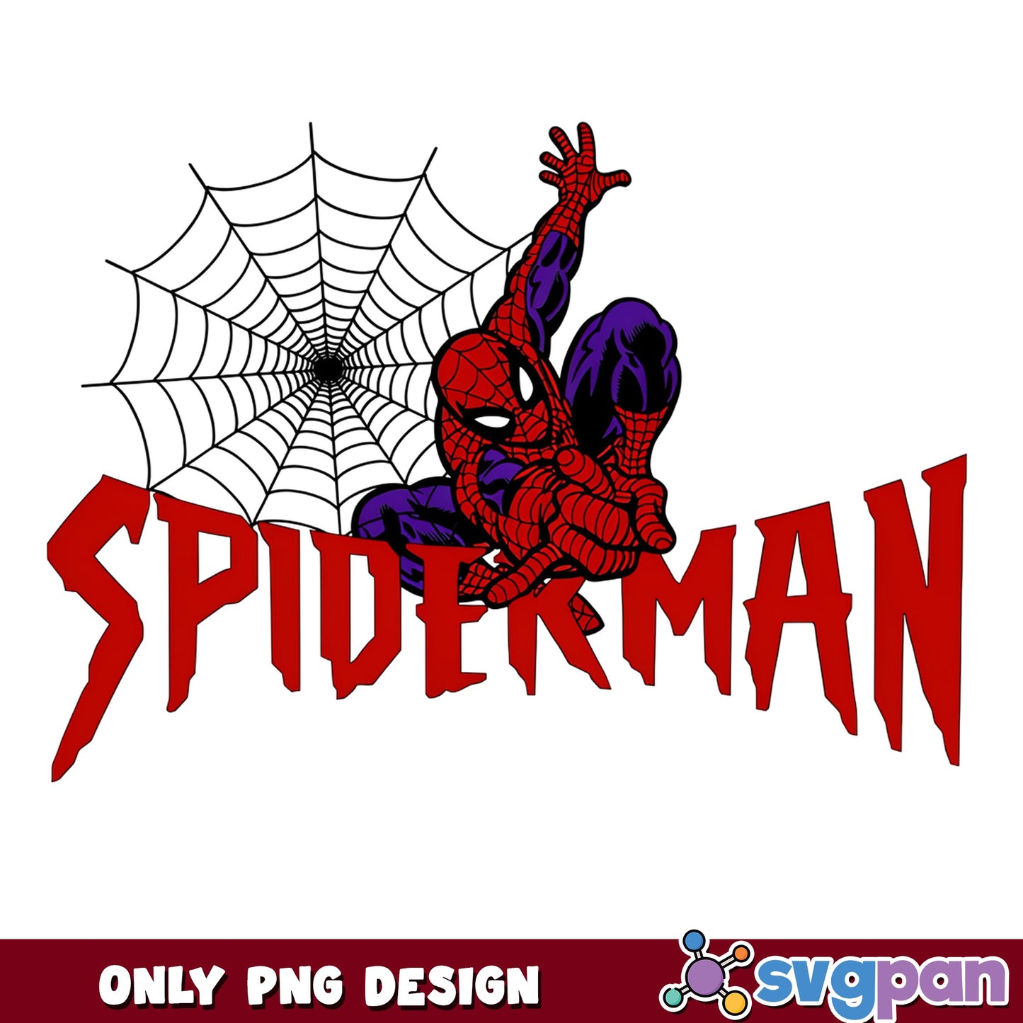 Spiderman With Spider Web PNG, Marvel Superhero PNG, Spiderman PNG