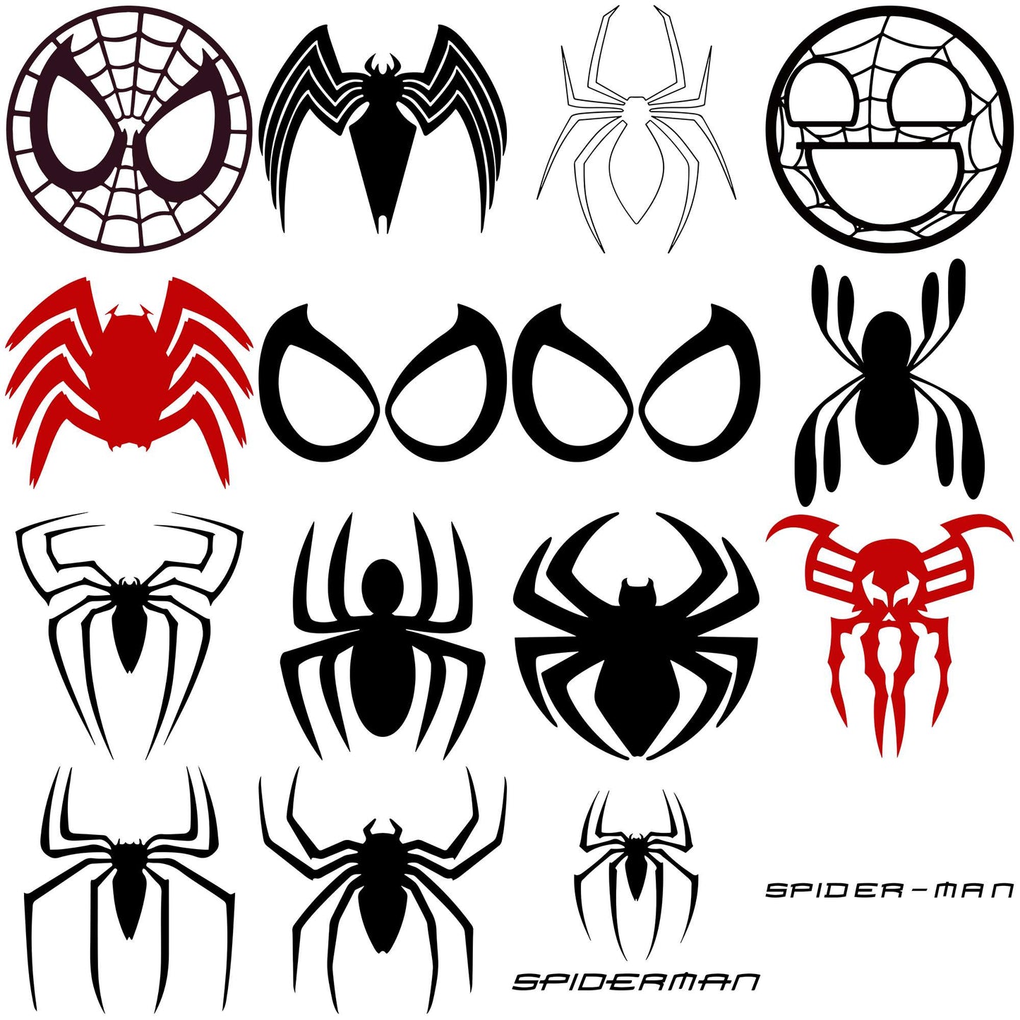 Spiderman chibi logo svg bundle, spiderman meme svg, spiderman 2 svg