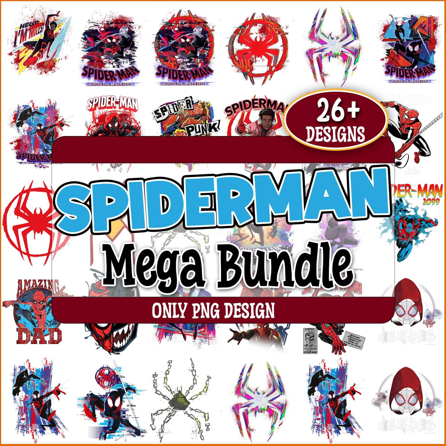 Spiderman logos png bundle