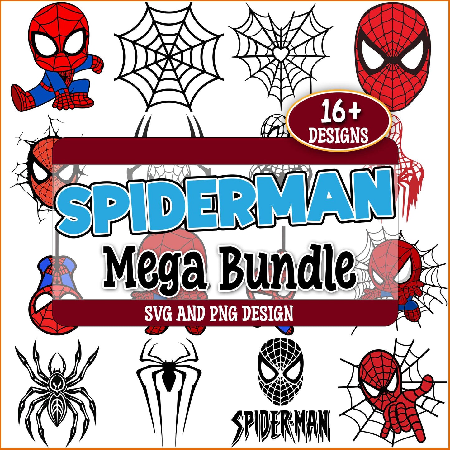 Spiderman web svg bundle