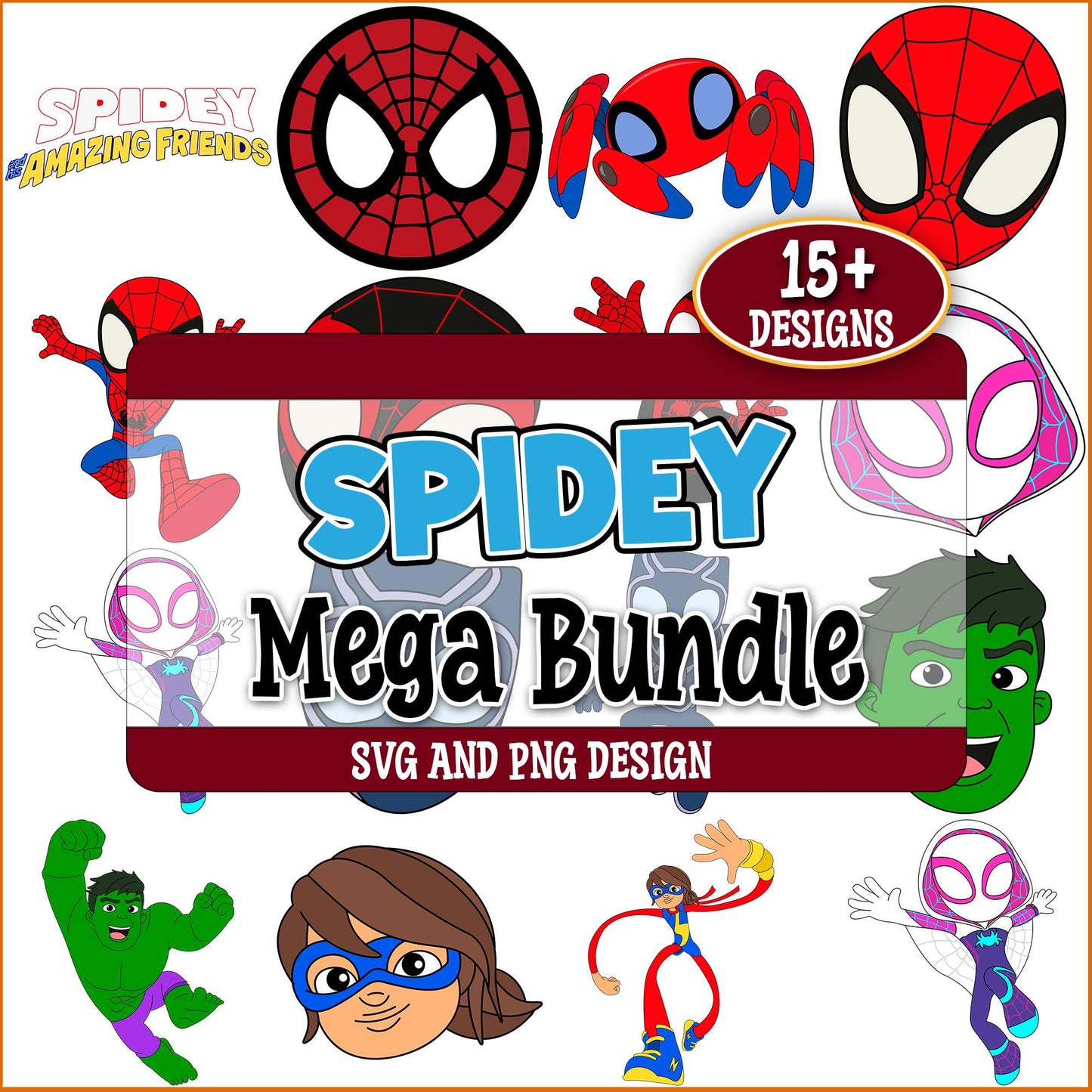 Spidey friends svg bundle