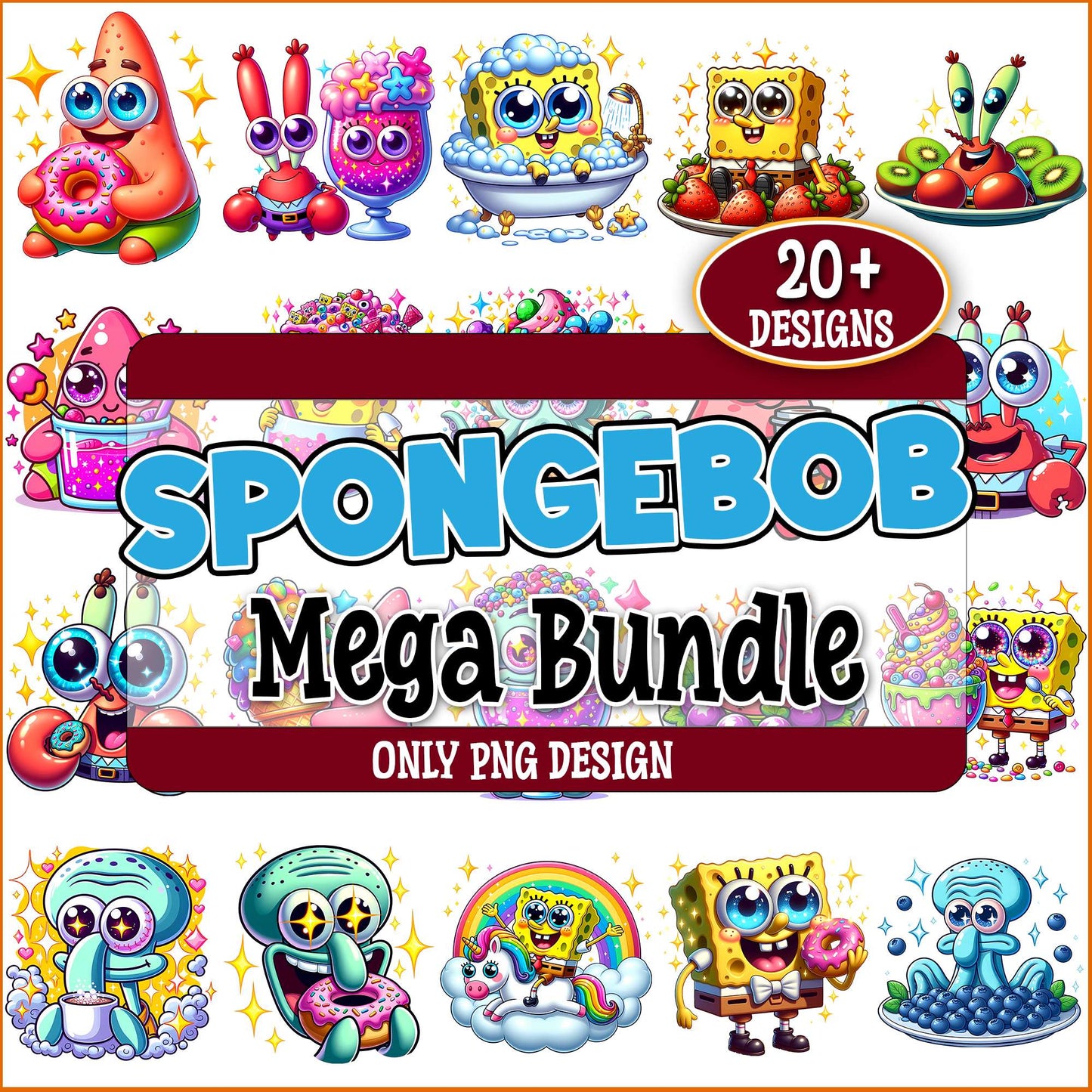 Spongebob shining png bundle