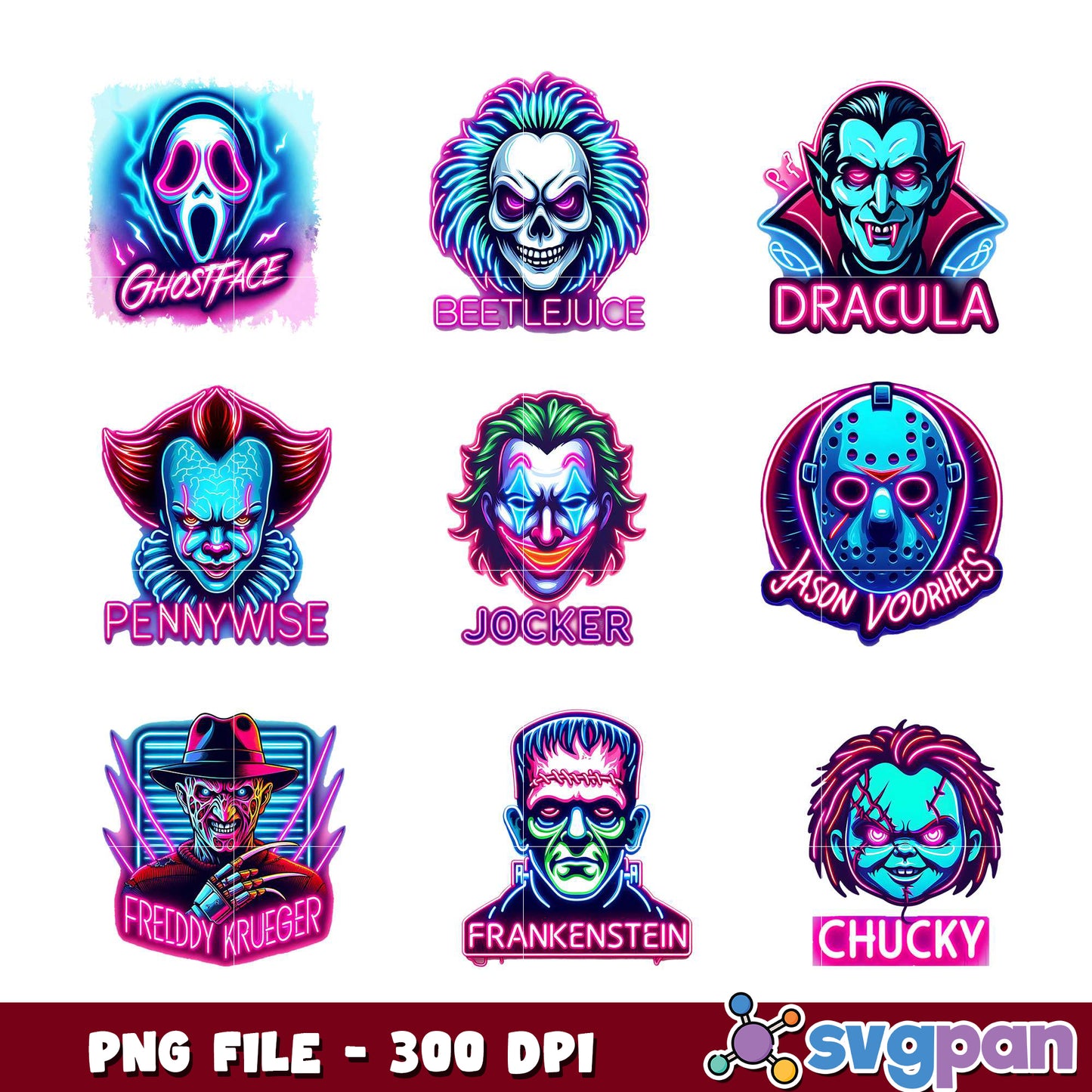 Spooky Character Bundle PNG for Halloween Fun