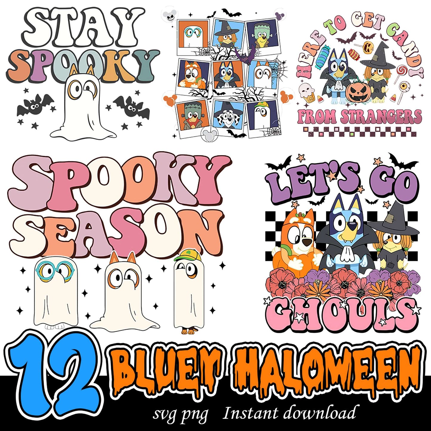 Spooky Season Bundle 12 Cute Halloween SVG Designs Download