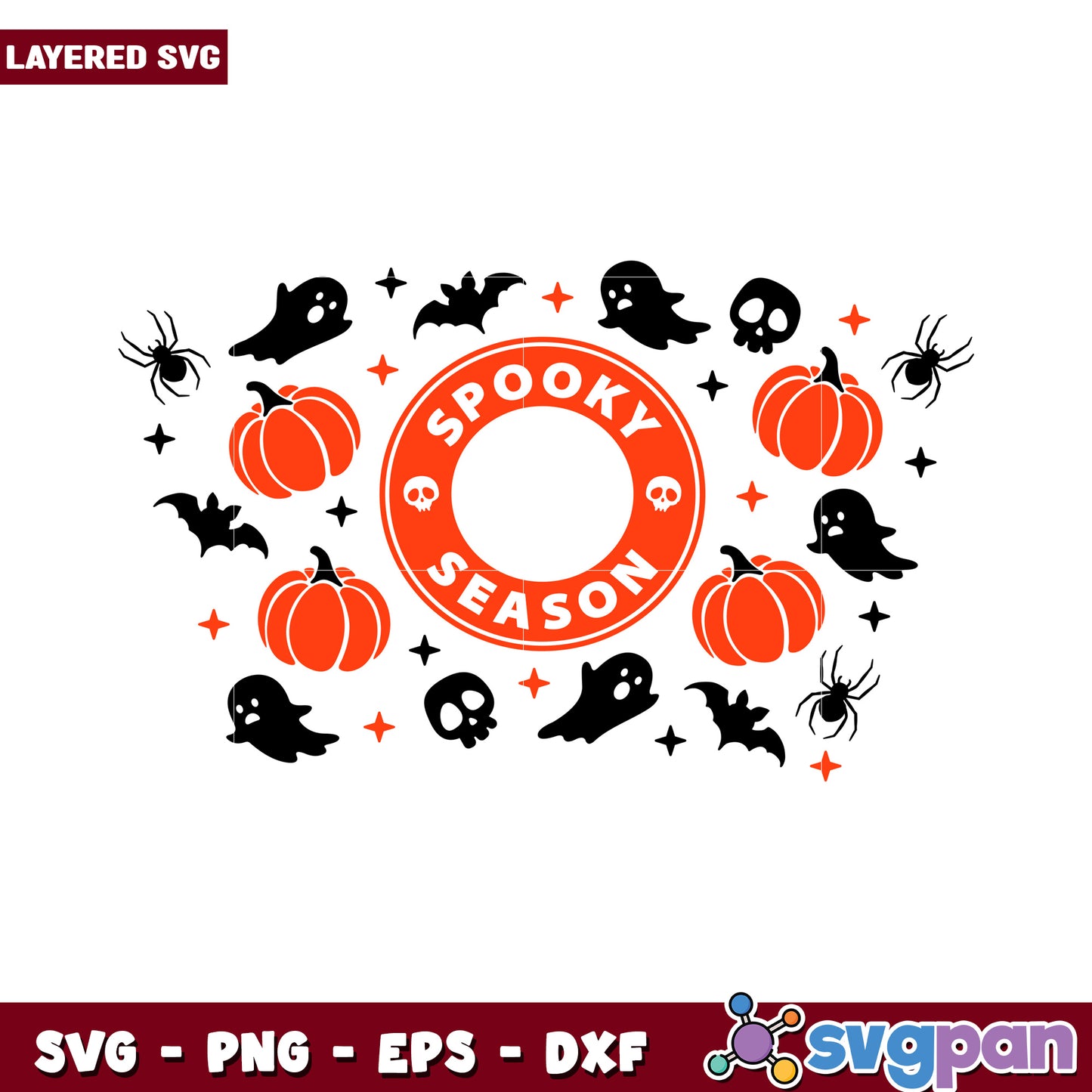 Spooky Season Design, Perfect for Halloween Decorations and Crafts
