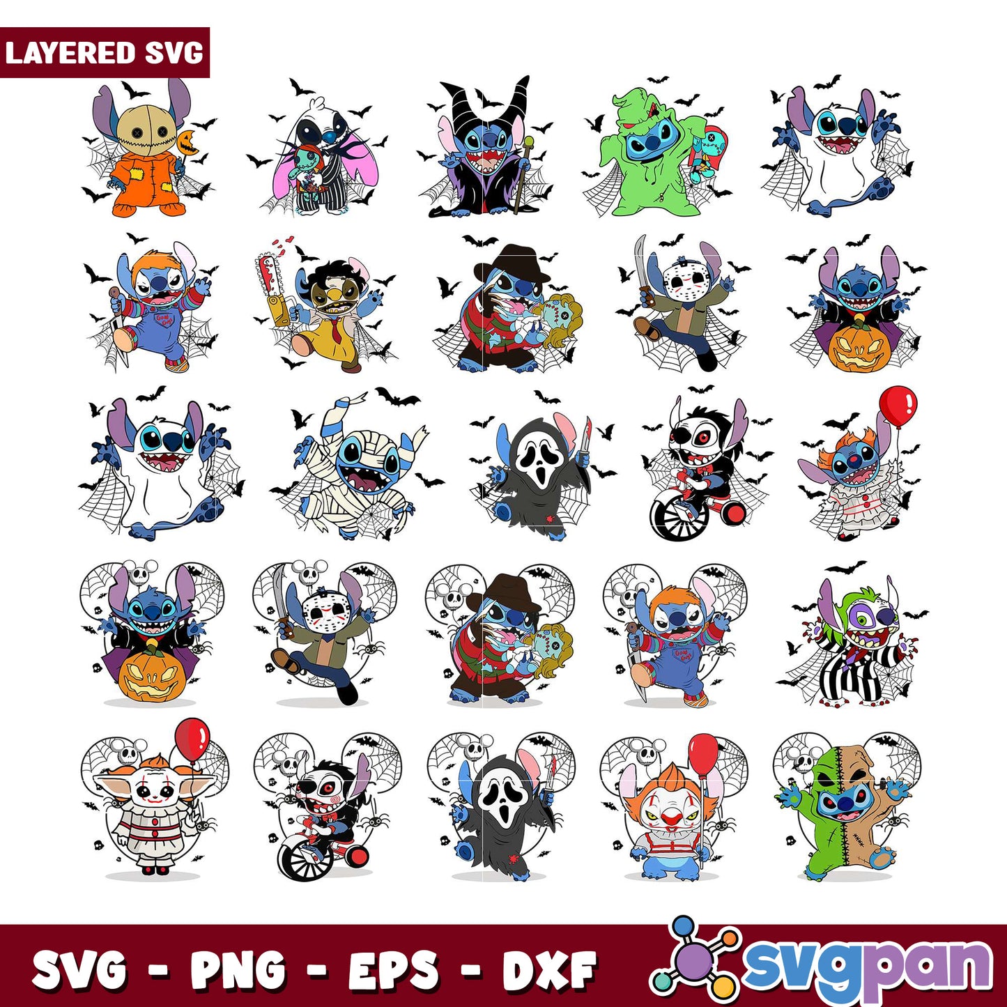 Spooky Stitch Halloween SVG Bundle for Crafts