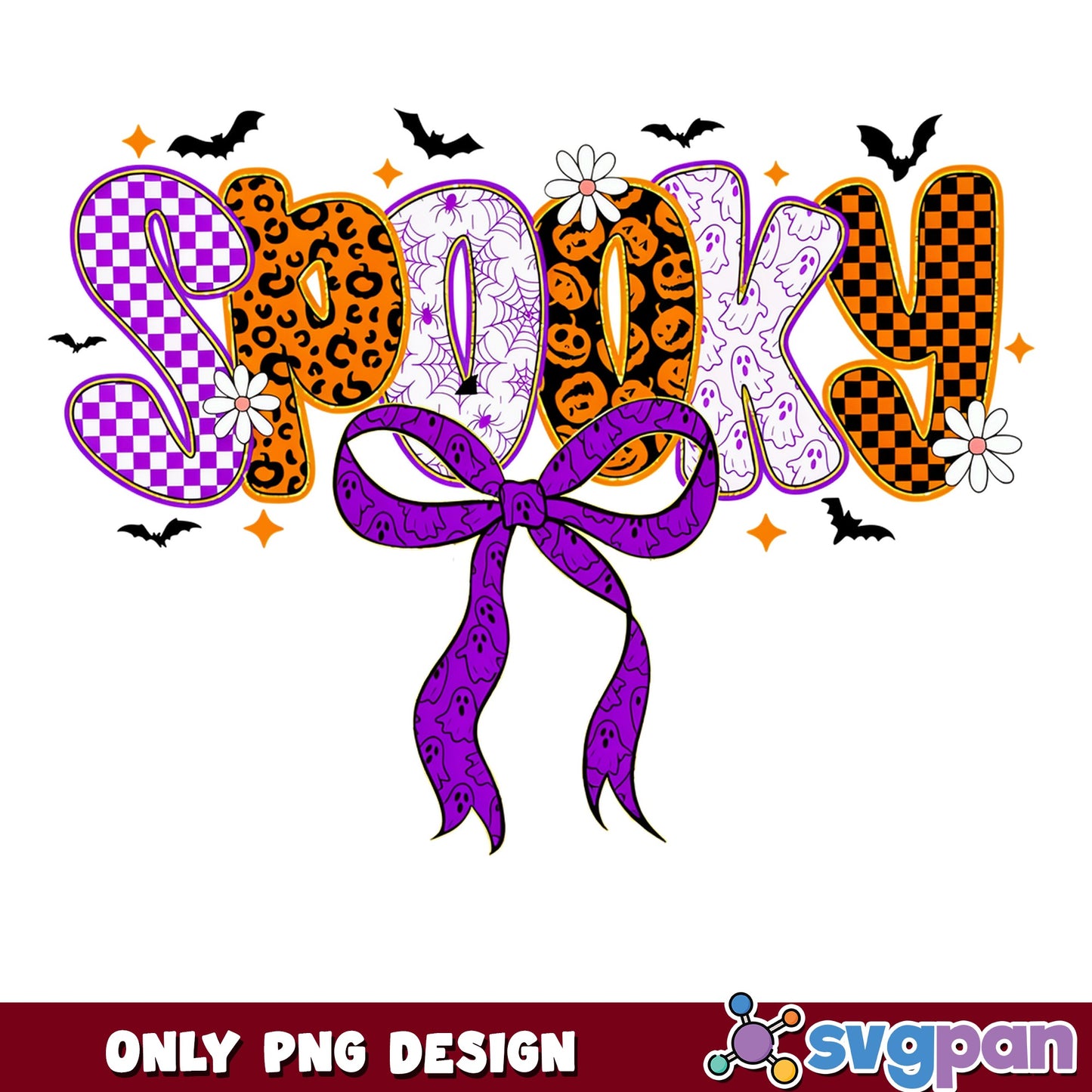 Spooky Coquette Bow Halloween PNG, Halloween Ghost PNG, Spooky Season PNG