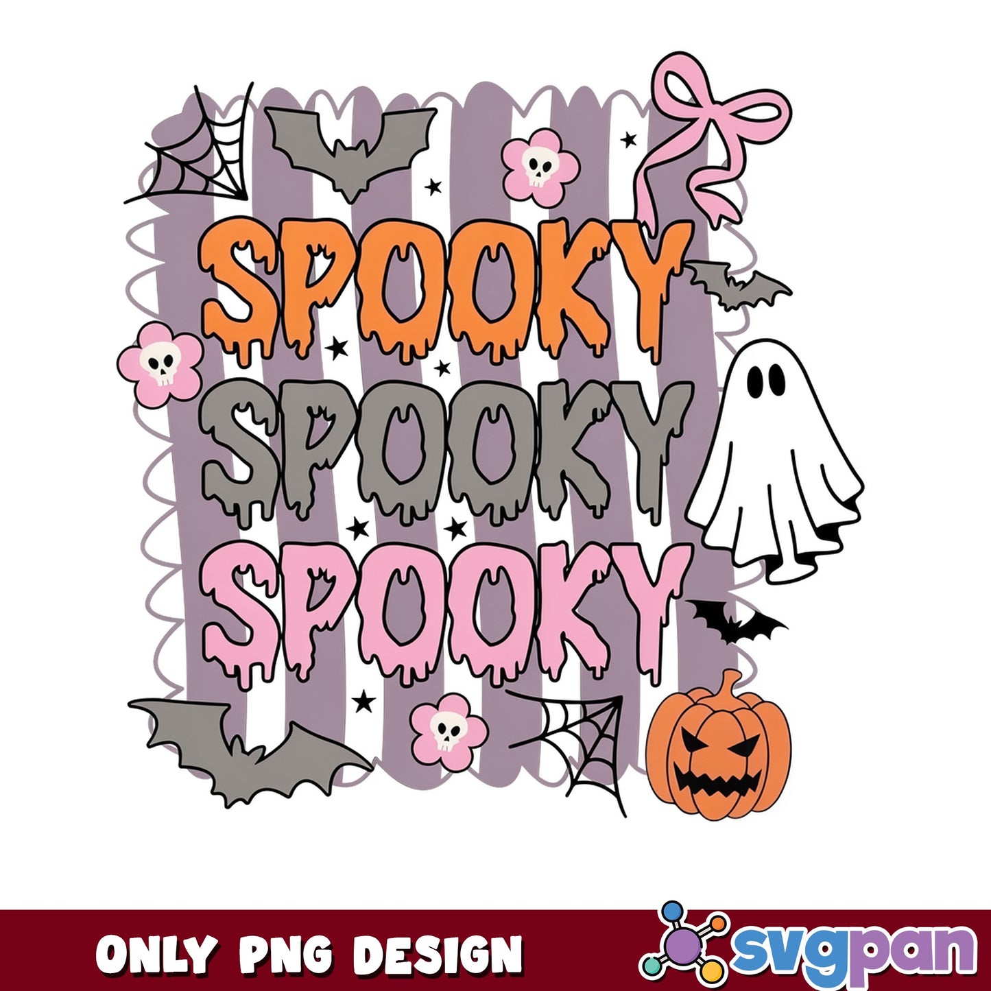 Spooky Halloween PNG, Ghost Pumpkin Halloween Design, PNG