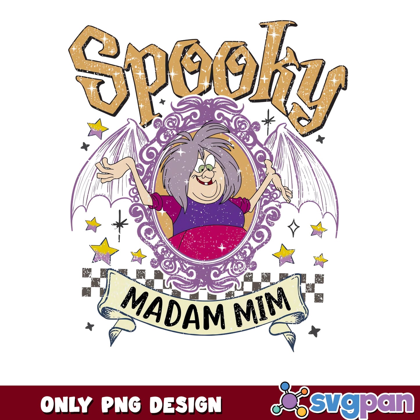 Spooky Madam Mim Disney Villain Witch Wings PNG, Halloween, PNG