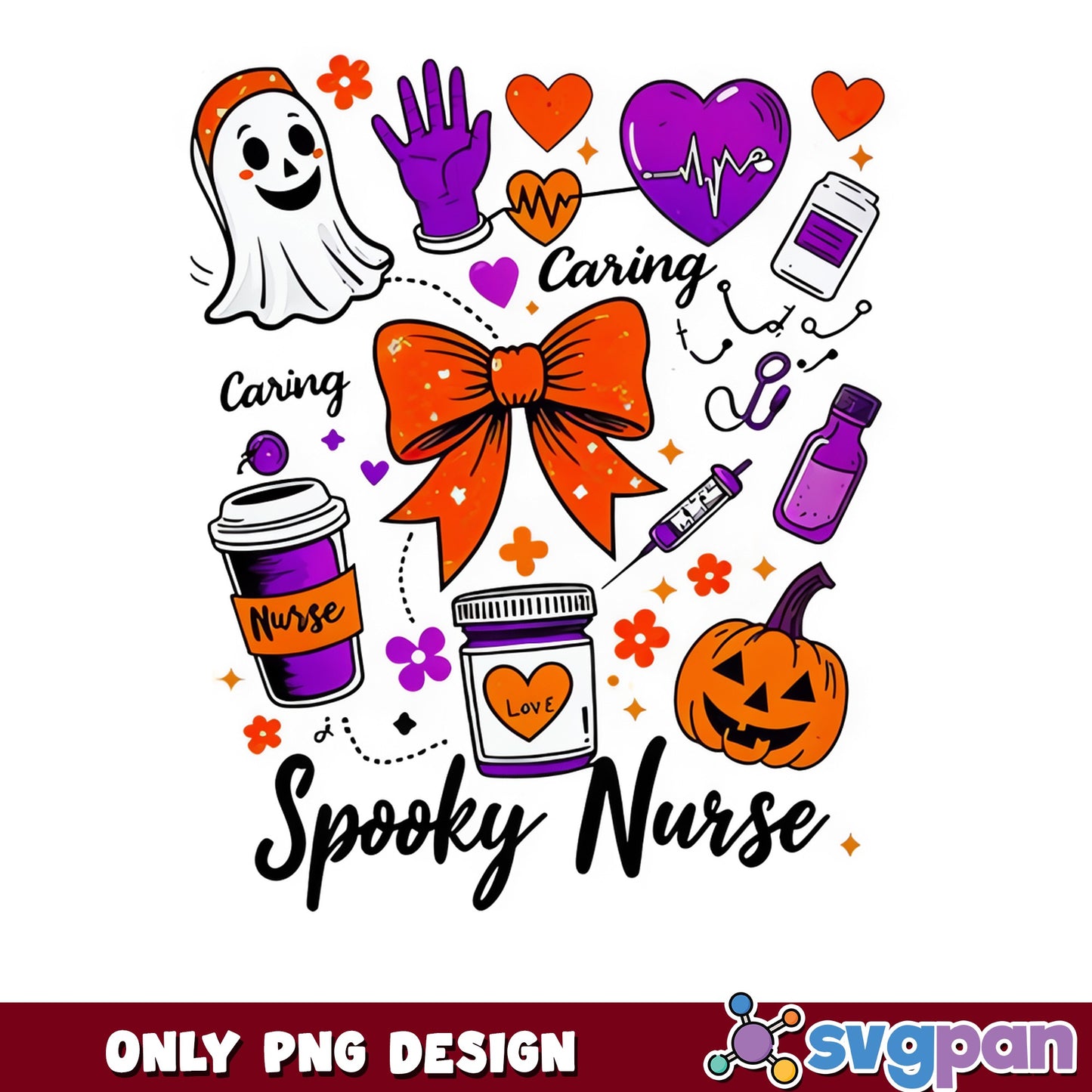 Spooky Nurse Halloween PNG, Nurse Halloween PNG, Ghost Nurse PNG
