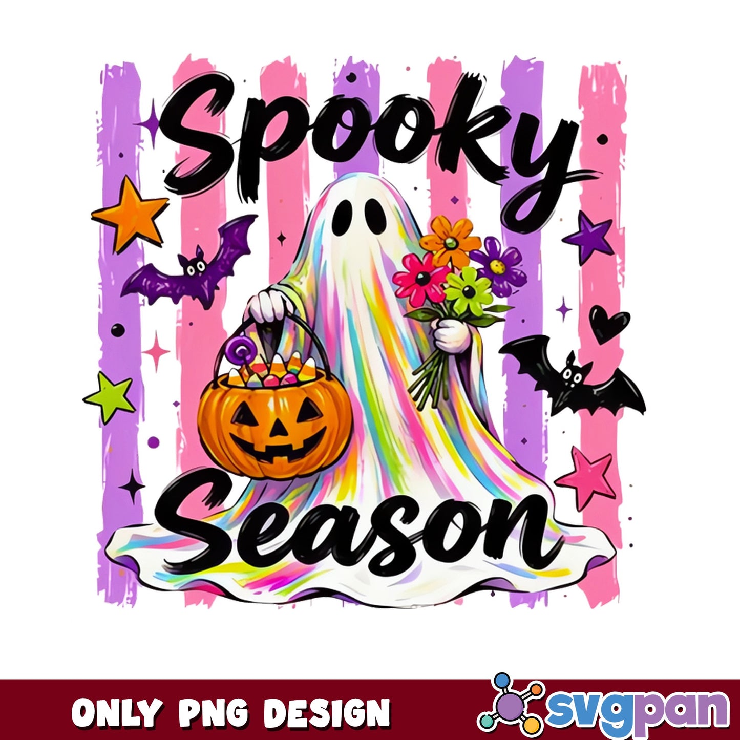 Spooky Season Ghost PNG, Halloween Ghost PNG, Cute Ghost PNG