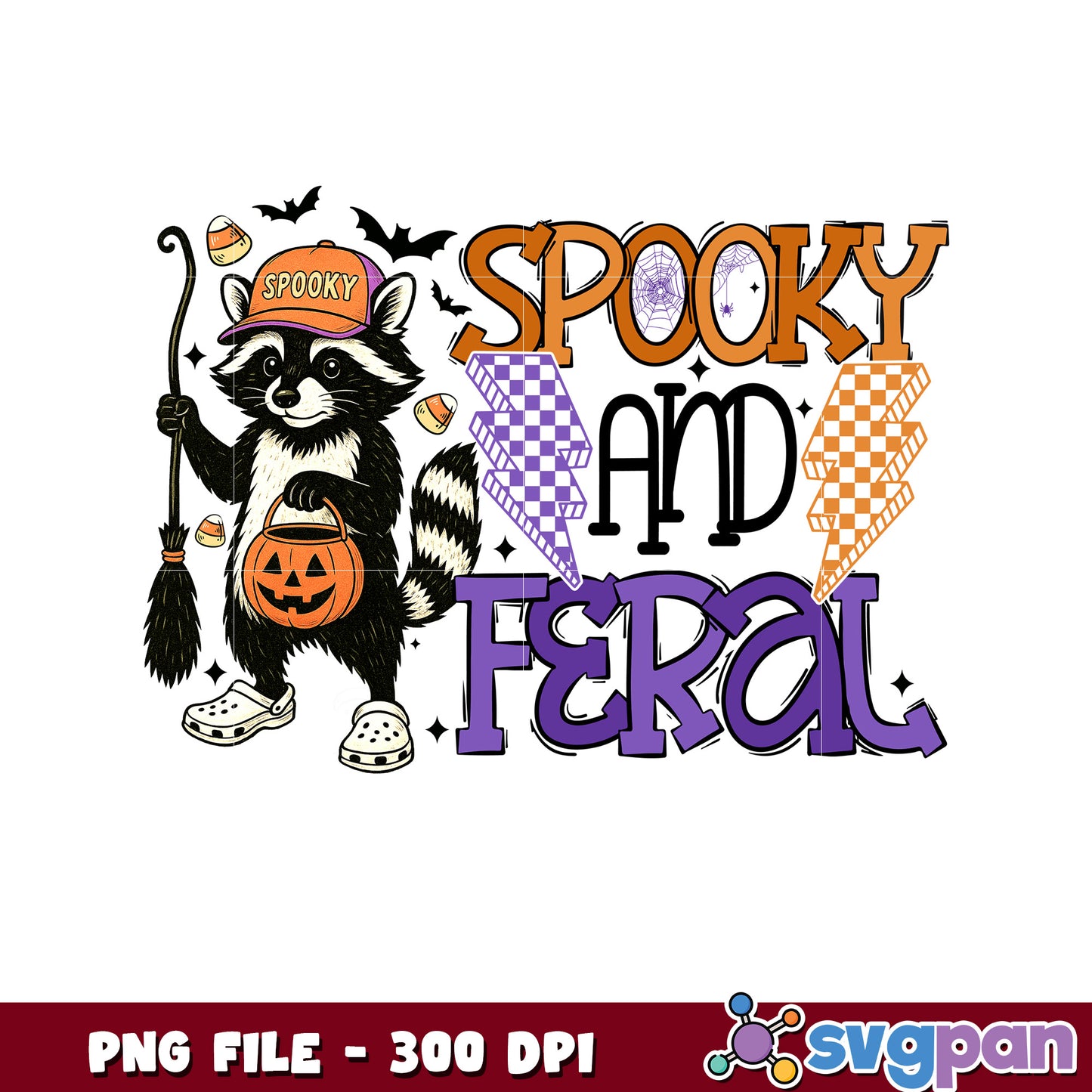 Spooky and feral png, trick or treat png, halloween skeletons png