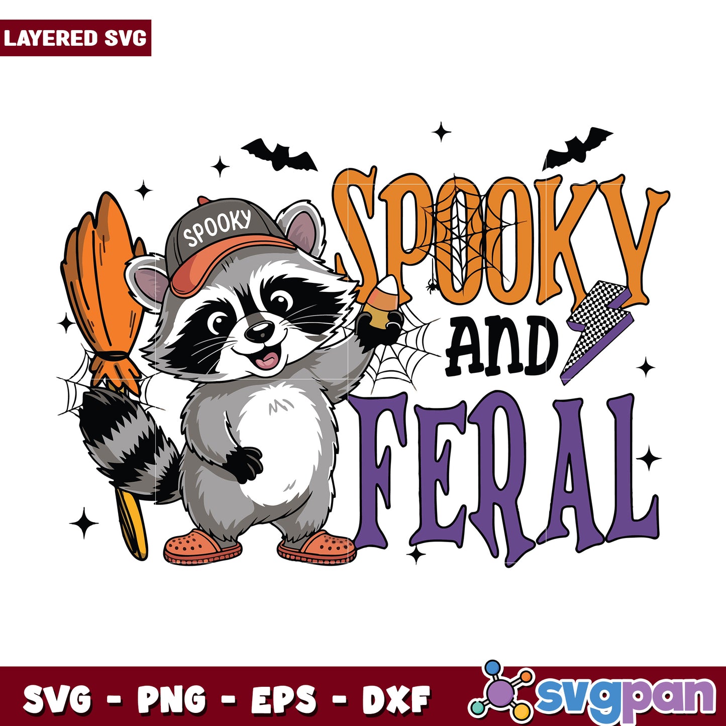 Spooky and feral svg, spooky season svg, halloween vacation svg
