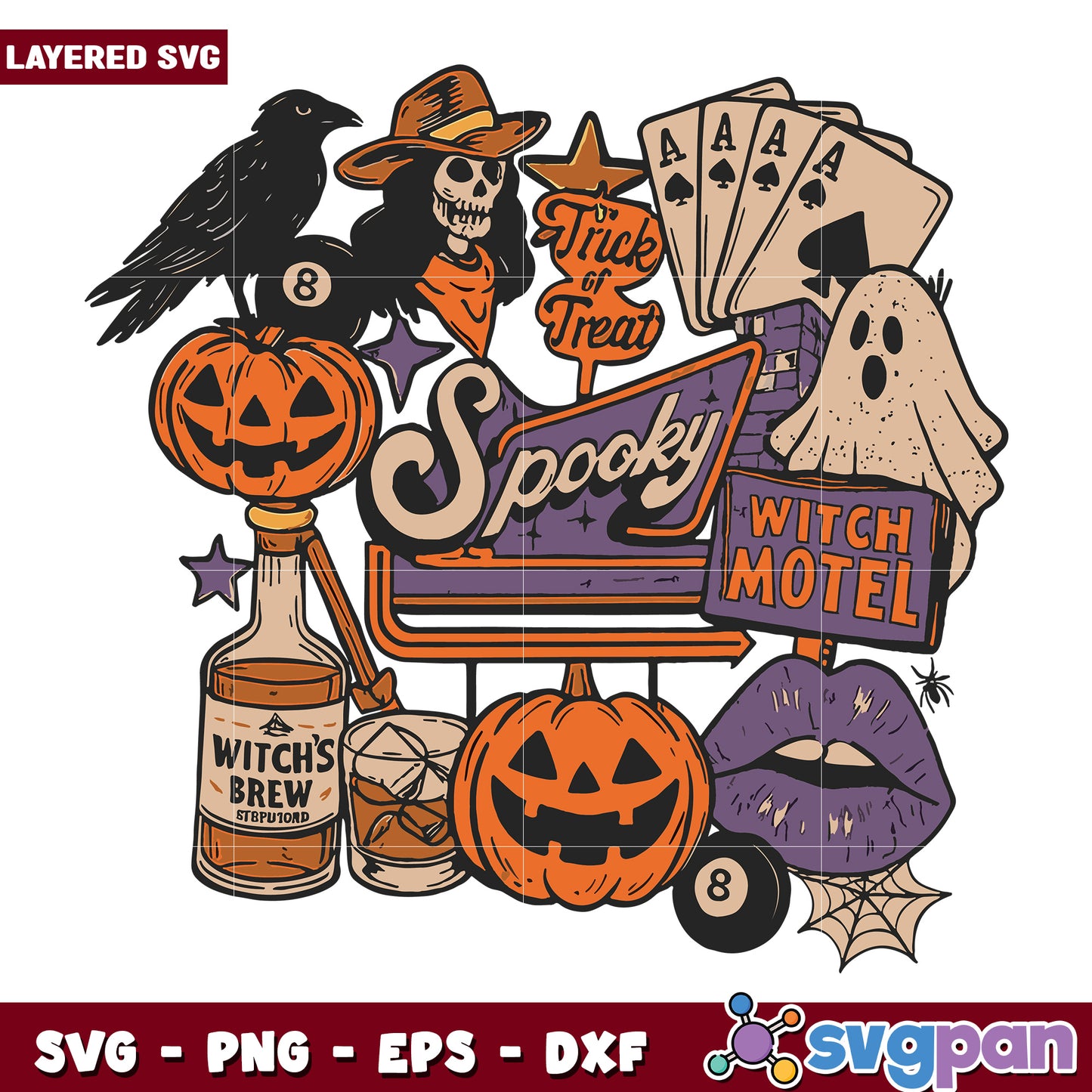 Spooky halloween svg, halloween cartoons svg, spirit halloween svg