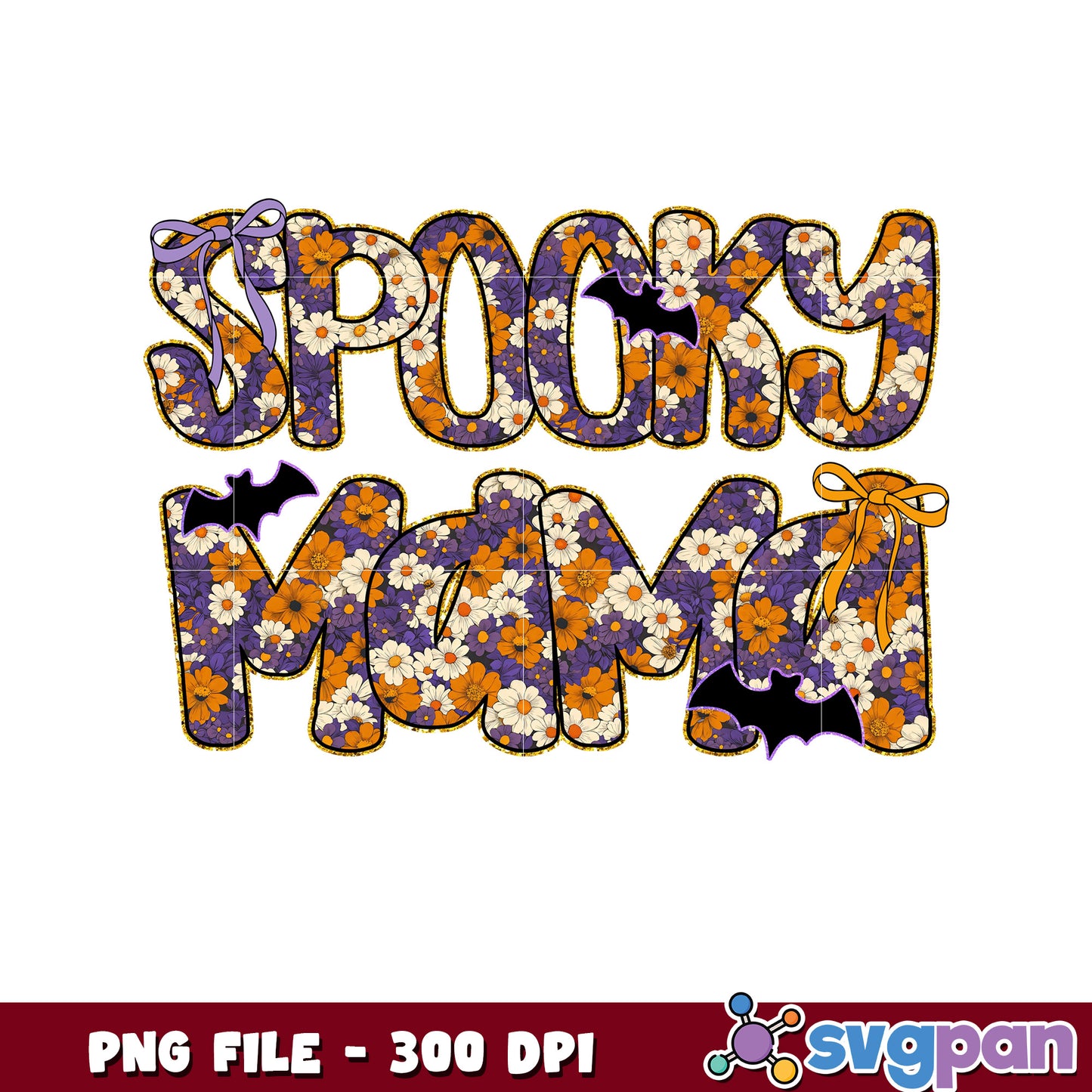 Spooky mama design png, trick or treat png, halloween skeletons png