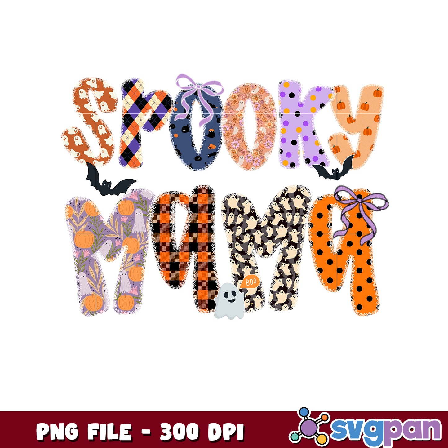 Spooky mama png, trick or treat png, halloween skeletons png