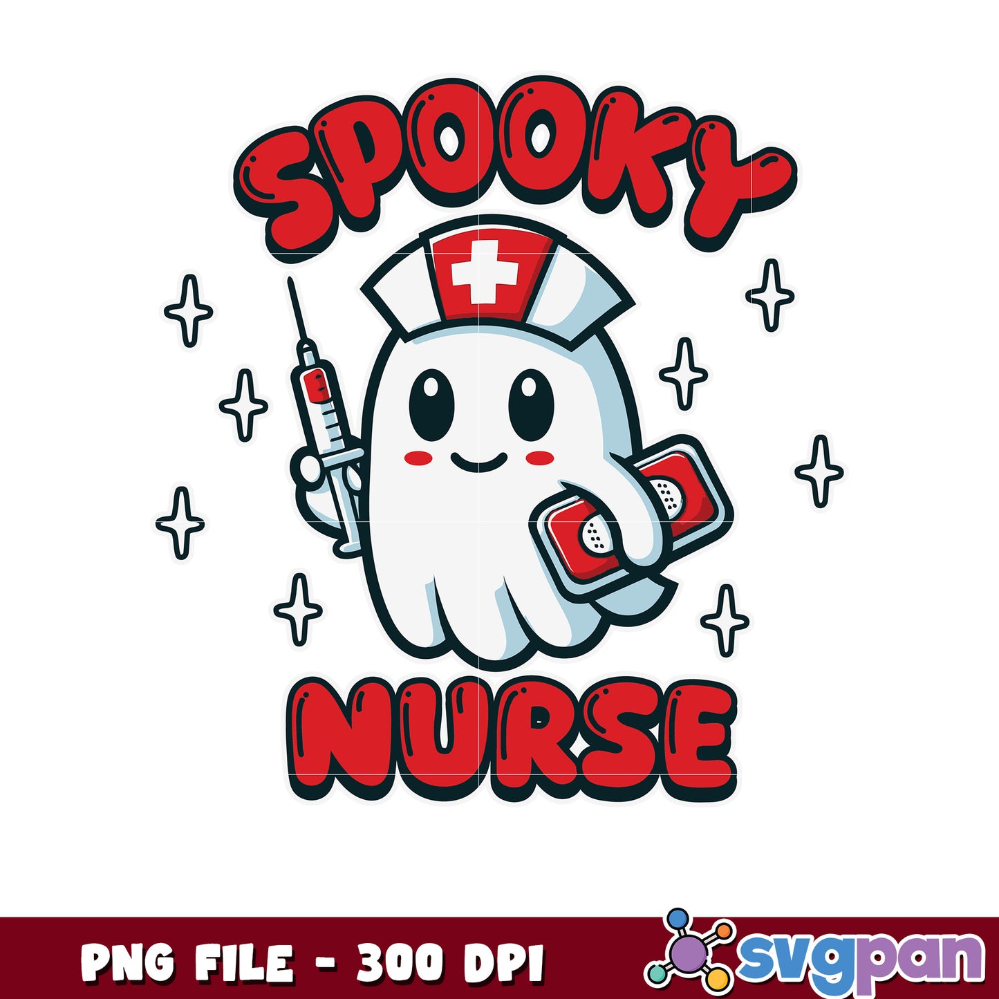 Spooky nurse png, trick or treat png, spooky halloween png