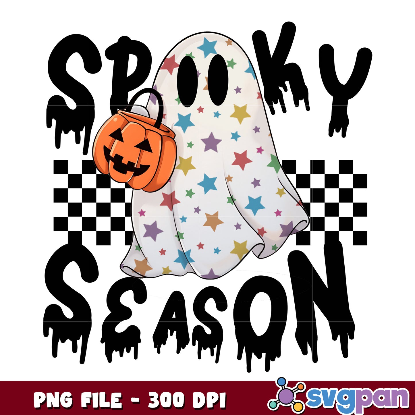 Spooky season cute ghost png, halloween ghost png, spooky season png