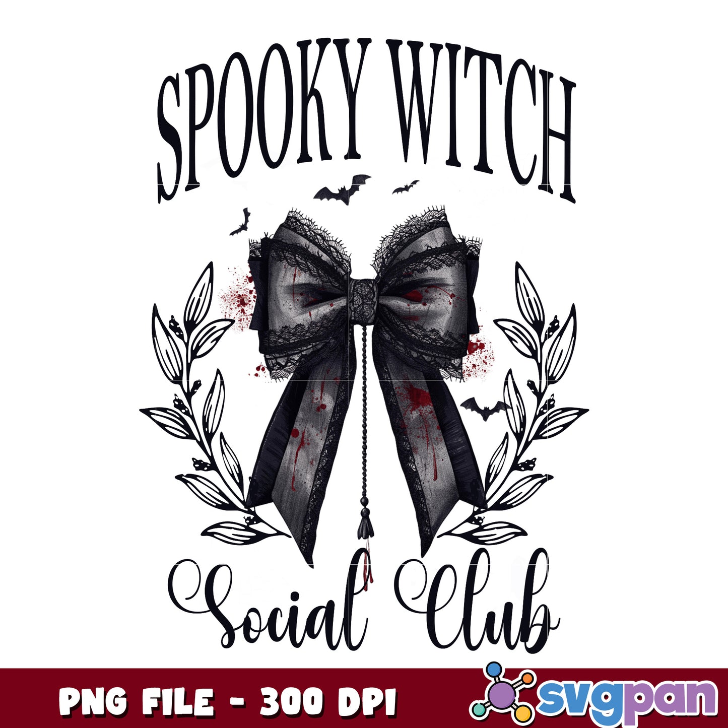 Spooky witch social club png, halloween cartoons png, halloween decor png