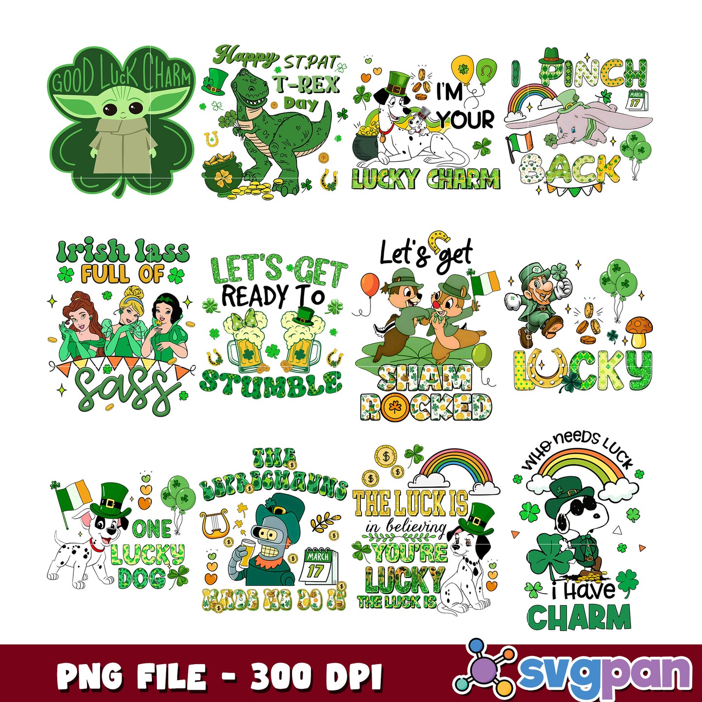 St Patricks Day PNG Bundle 300 DPI