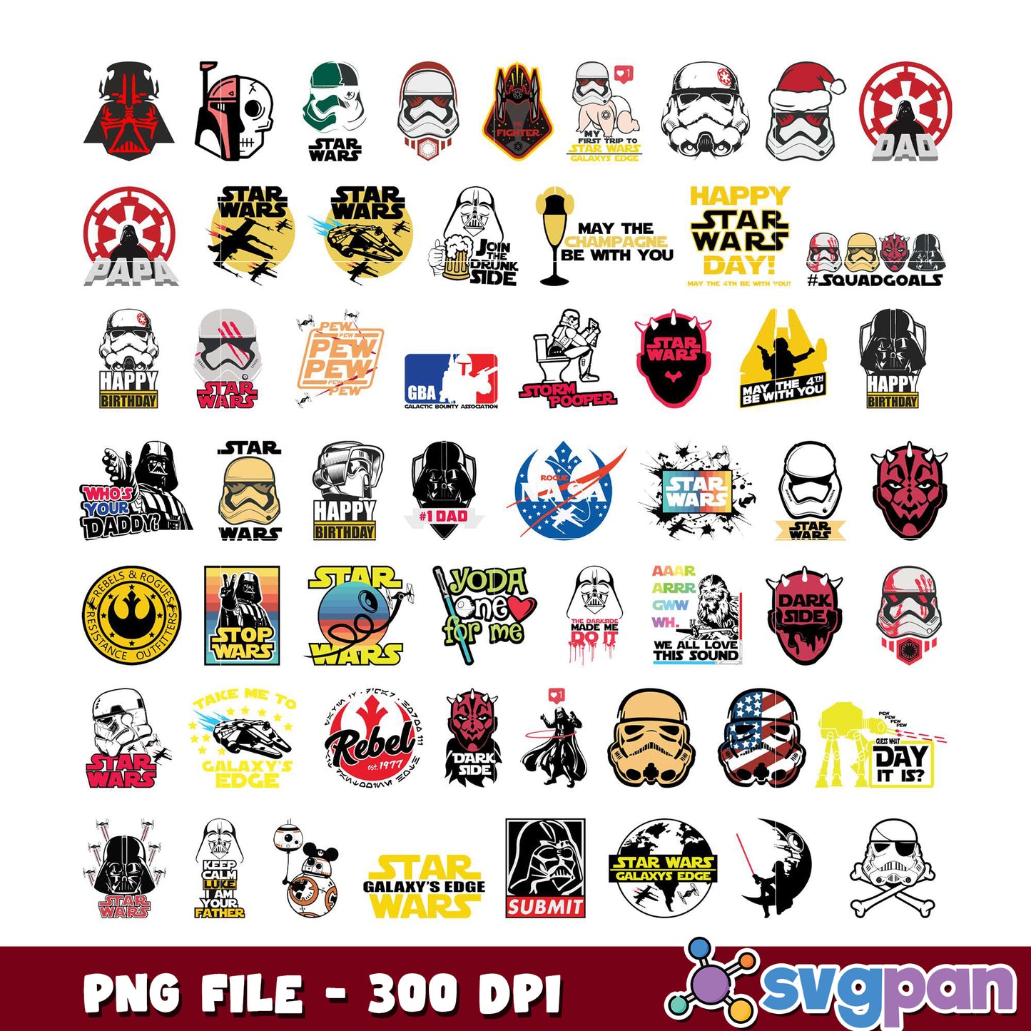 Star Wars PNG Bundle 300 DPI SVG