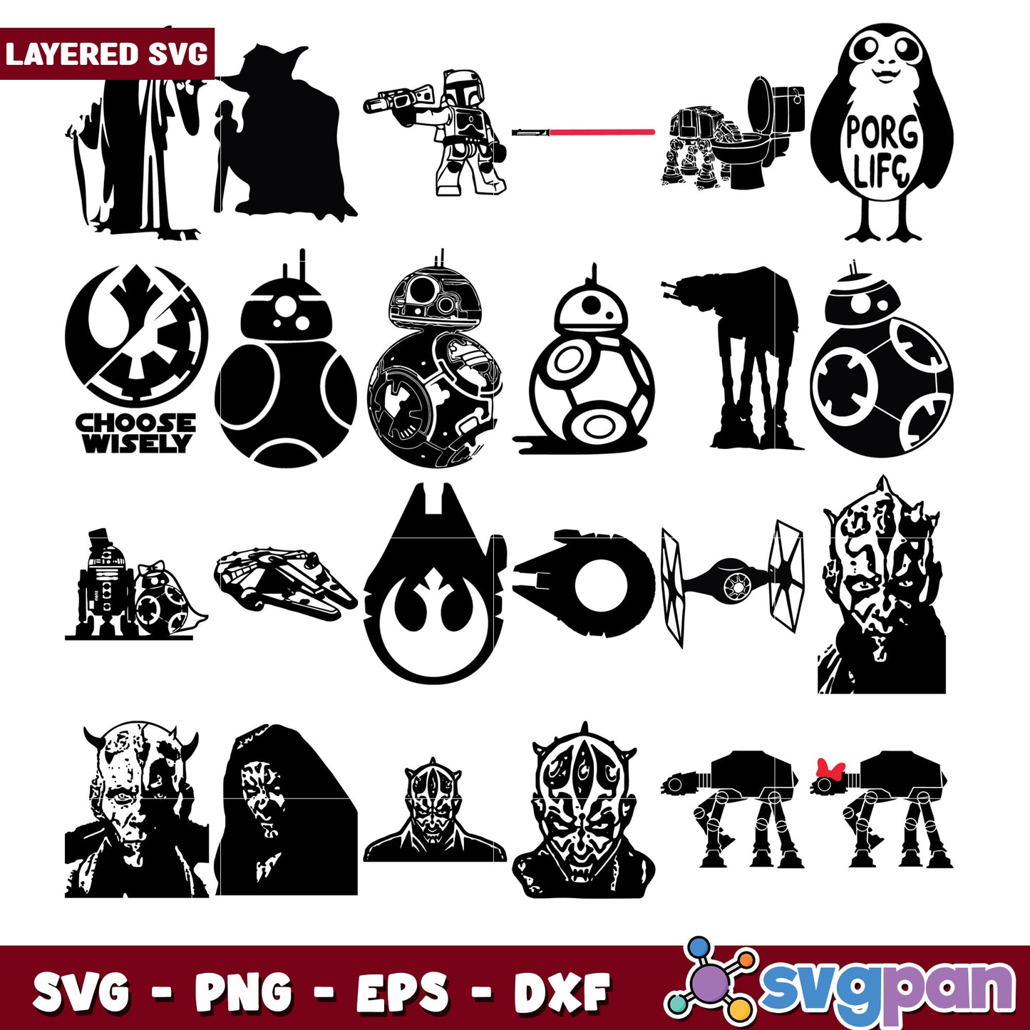 Star Wars Themed SVG Bundle for Craft Projects