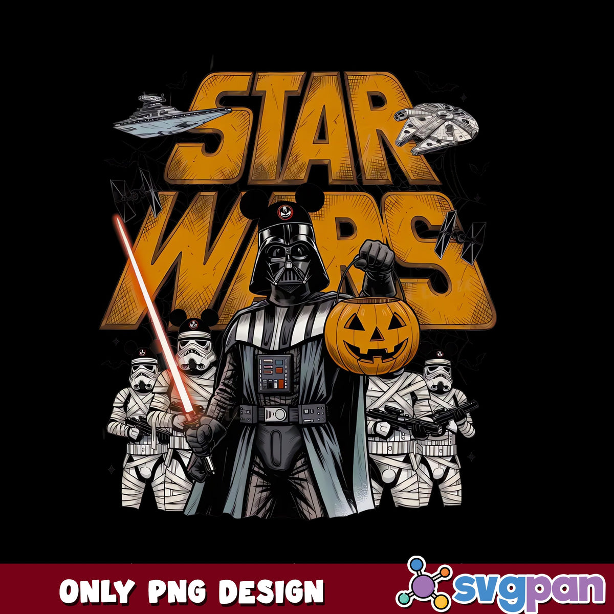 Star Wars Halloween PNG, Darth Vader Stormtrooper PNG, Disney PNG