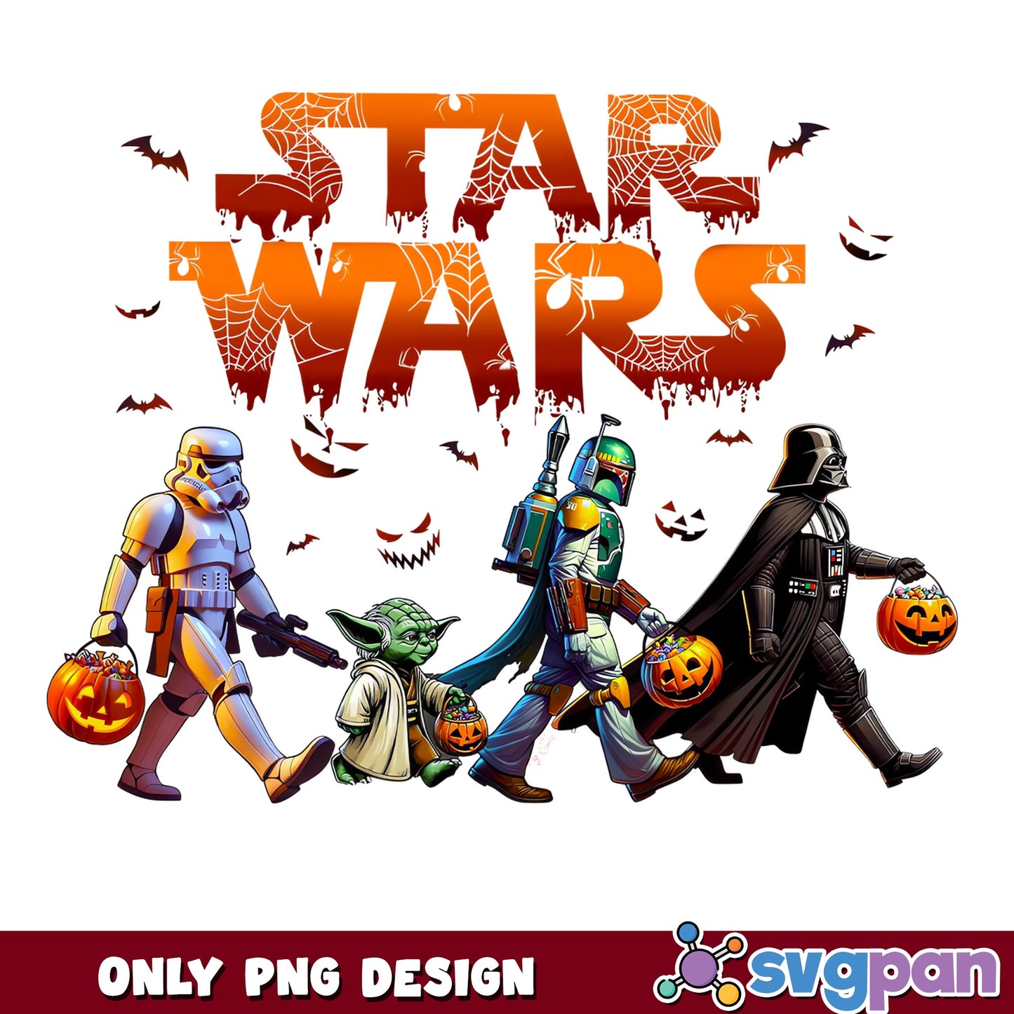 Star Wars Halloween PNG, Darth Vader Trick Or Treat PNG, Halloween PNG