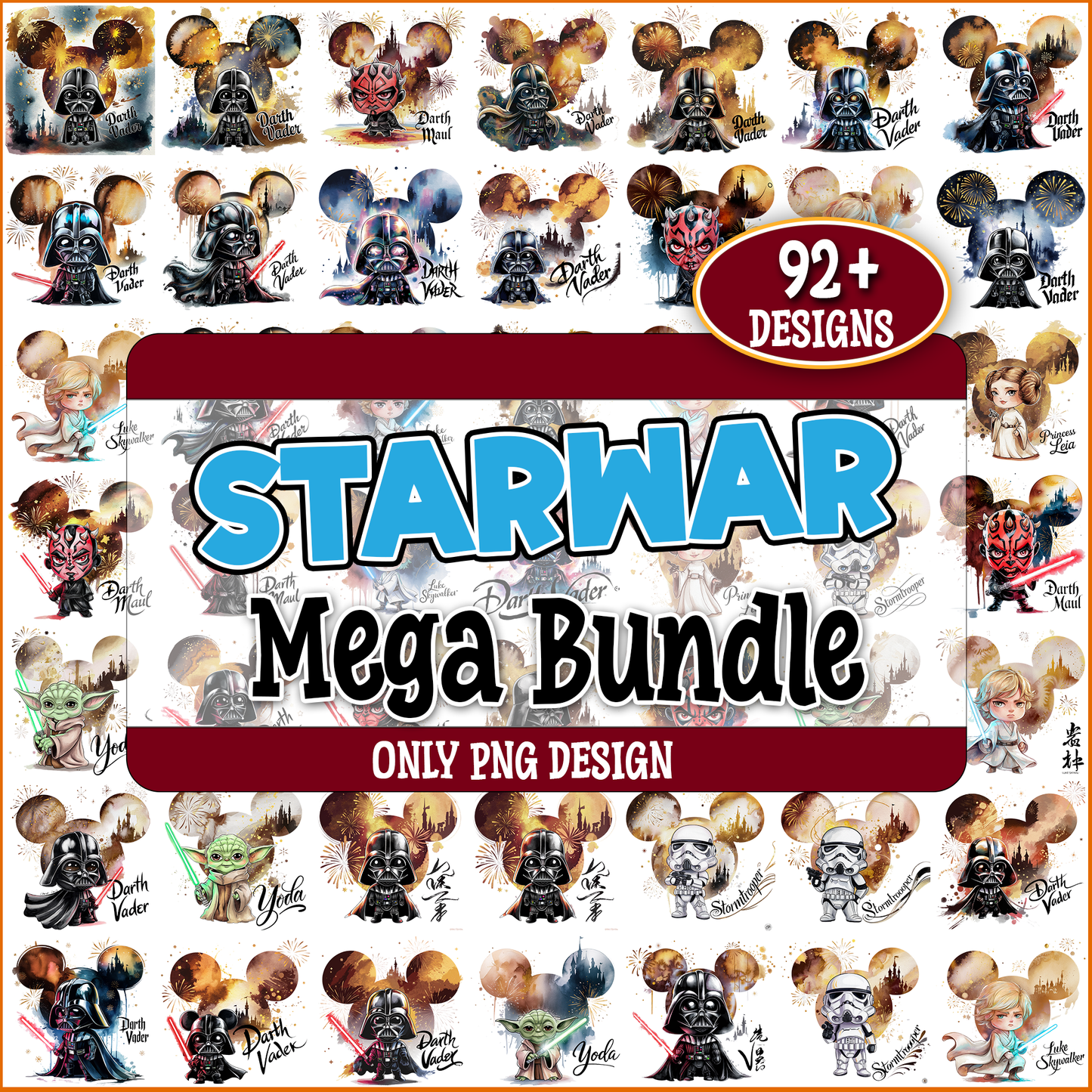 Star war design png bundle
