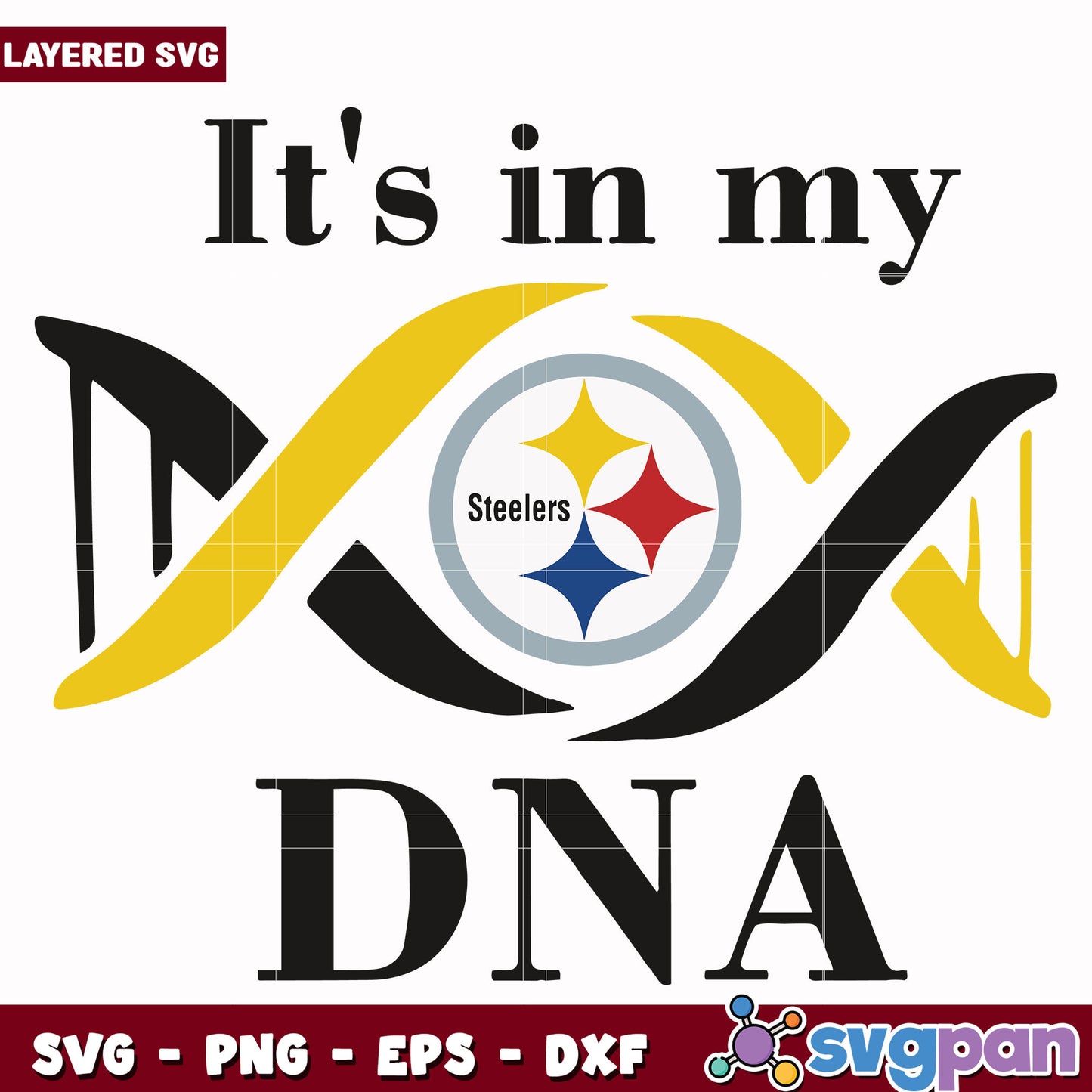 Steelers it's in my DNA design svg, nfl divisons svg, nfl steelers svg