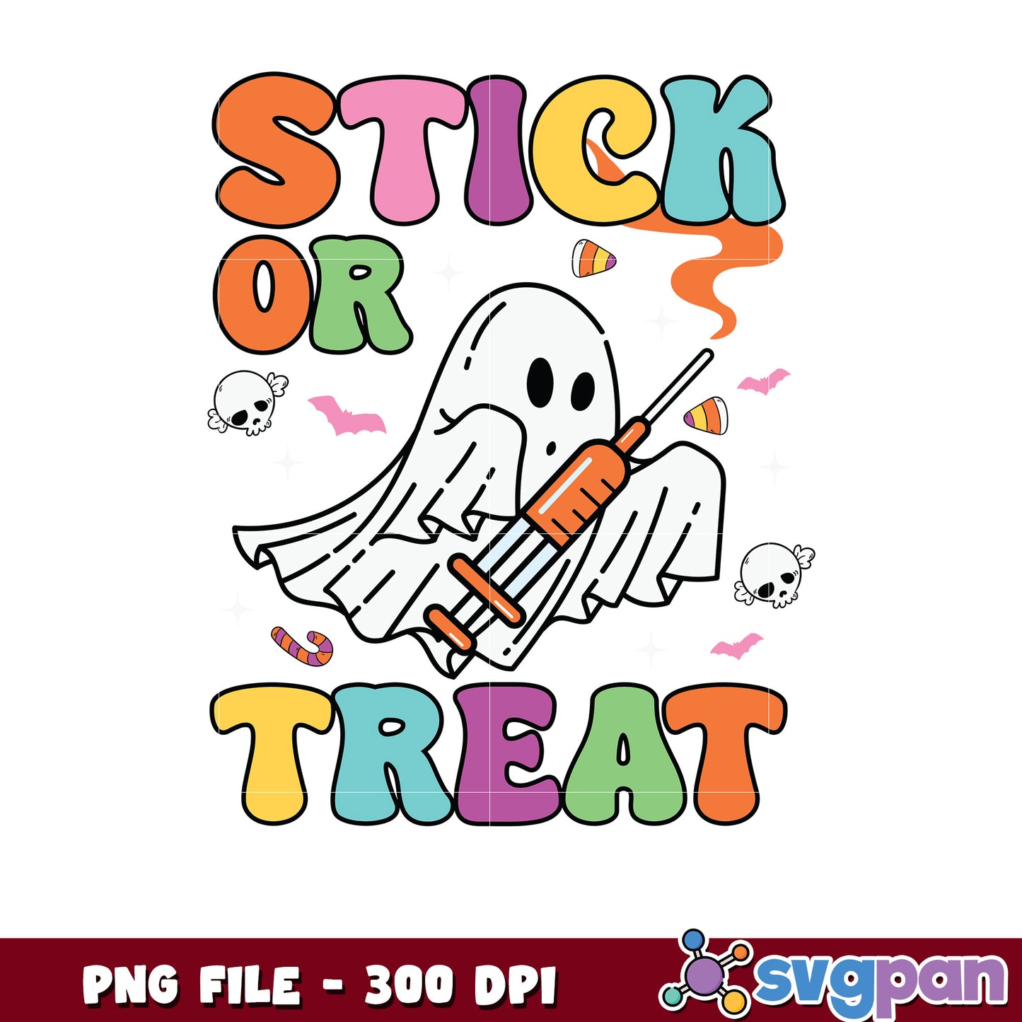 Stick or treat png, trick or treat png, spooky halloween png