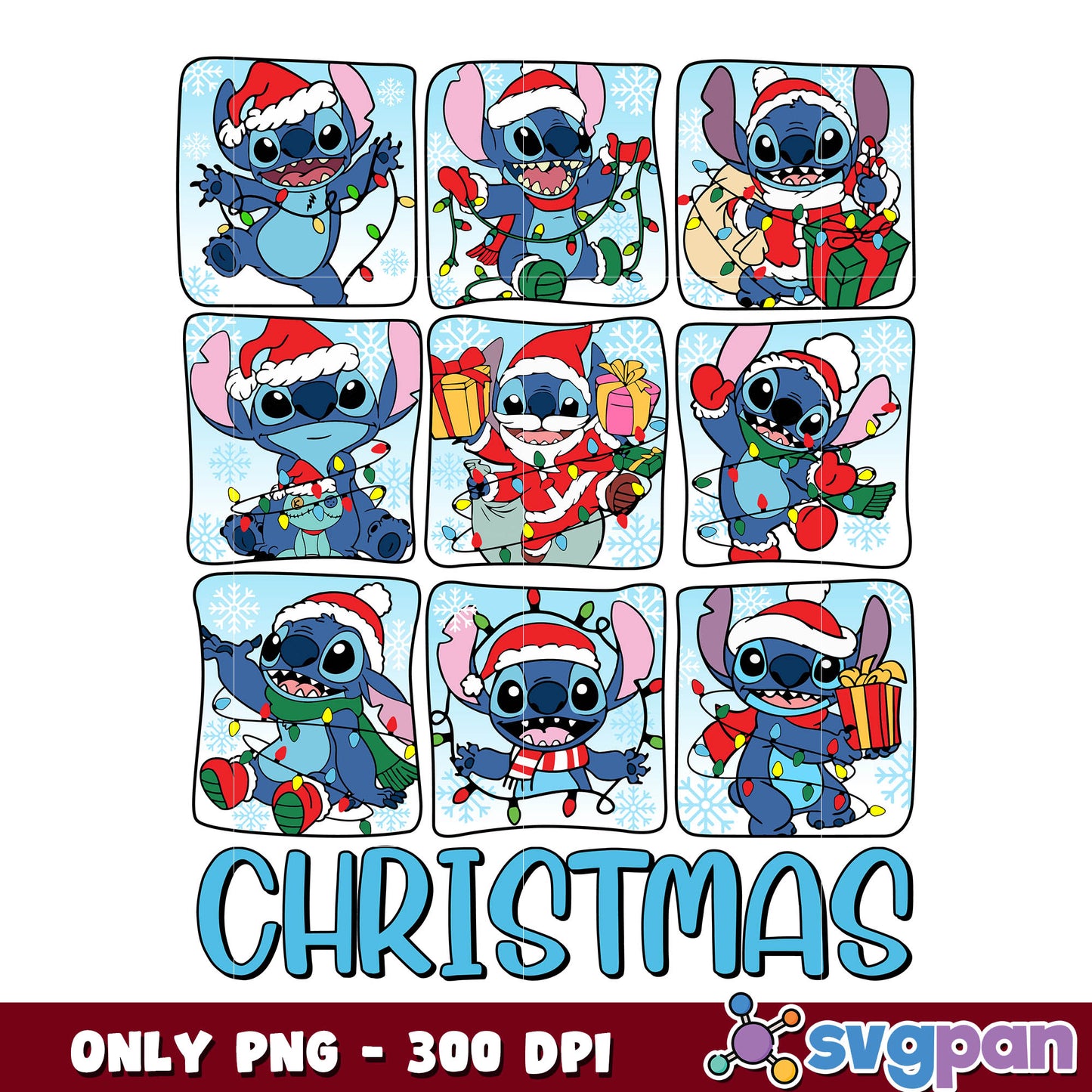 Stitch Christmas Png, disney christmas png, christmas png
