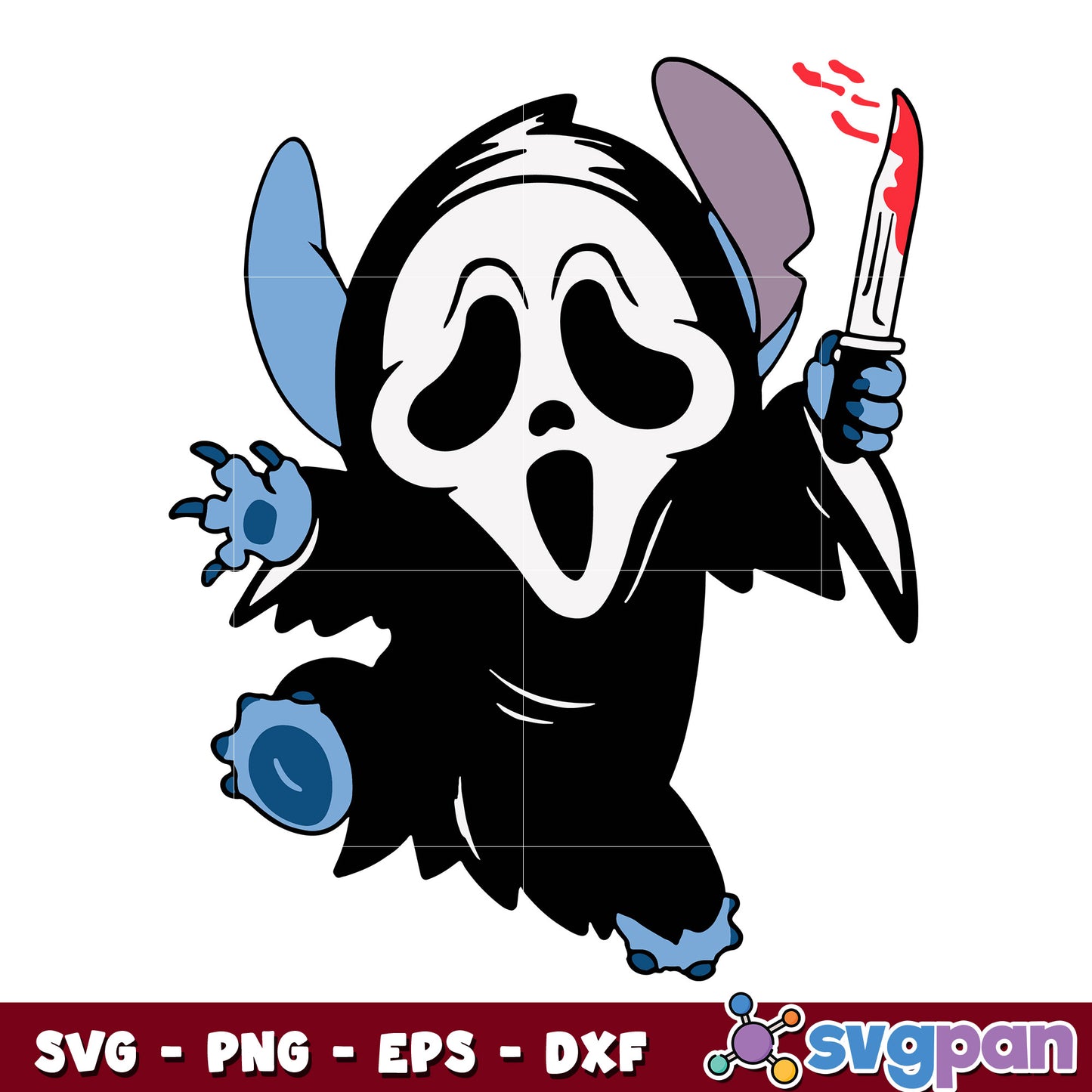 Stitch Ghost Face Scream Halloween svg