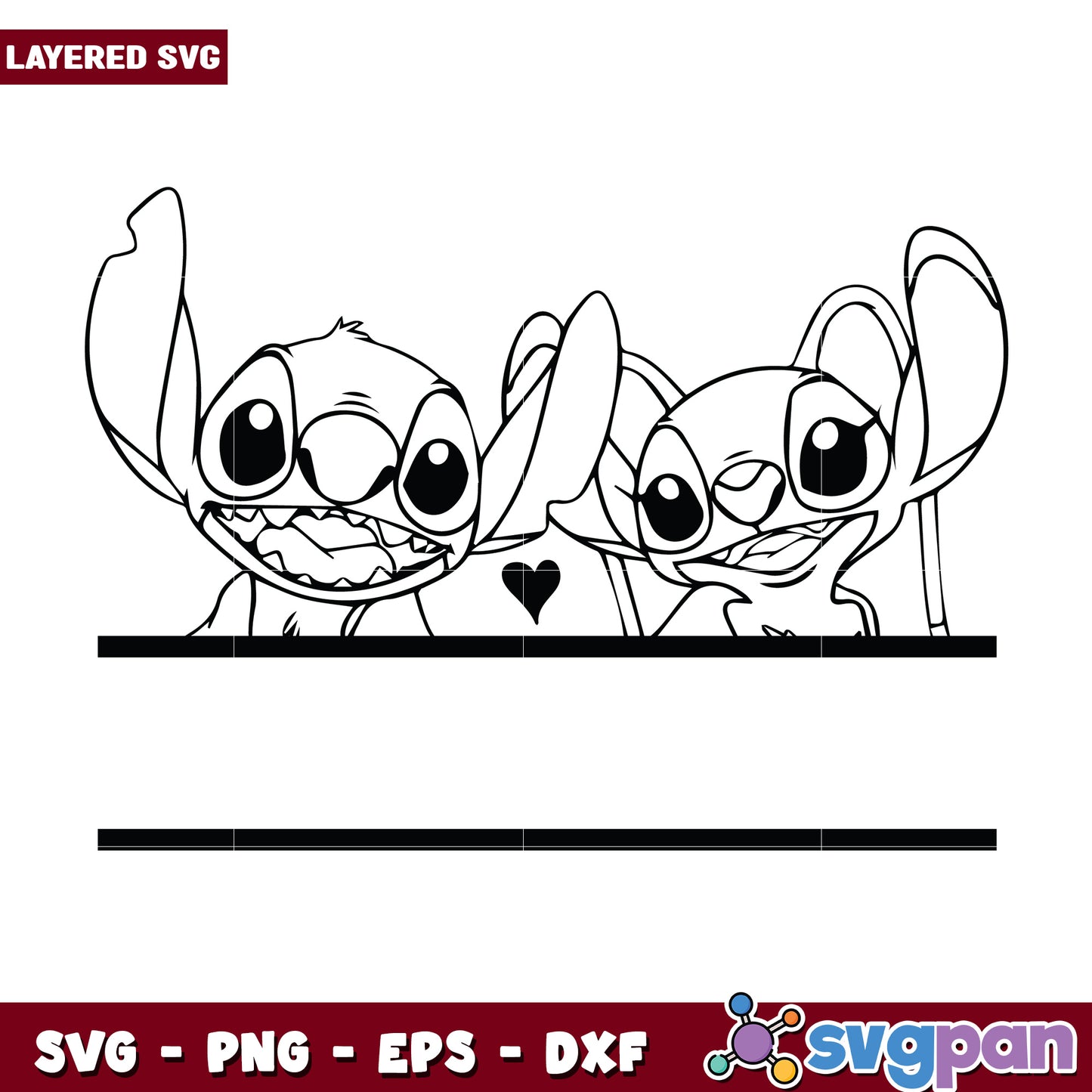 Stitch and angel svg, cute stitch toys svg, lilo and stitch svg