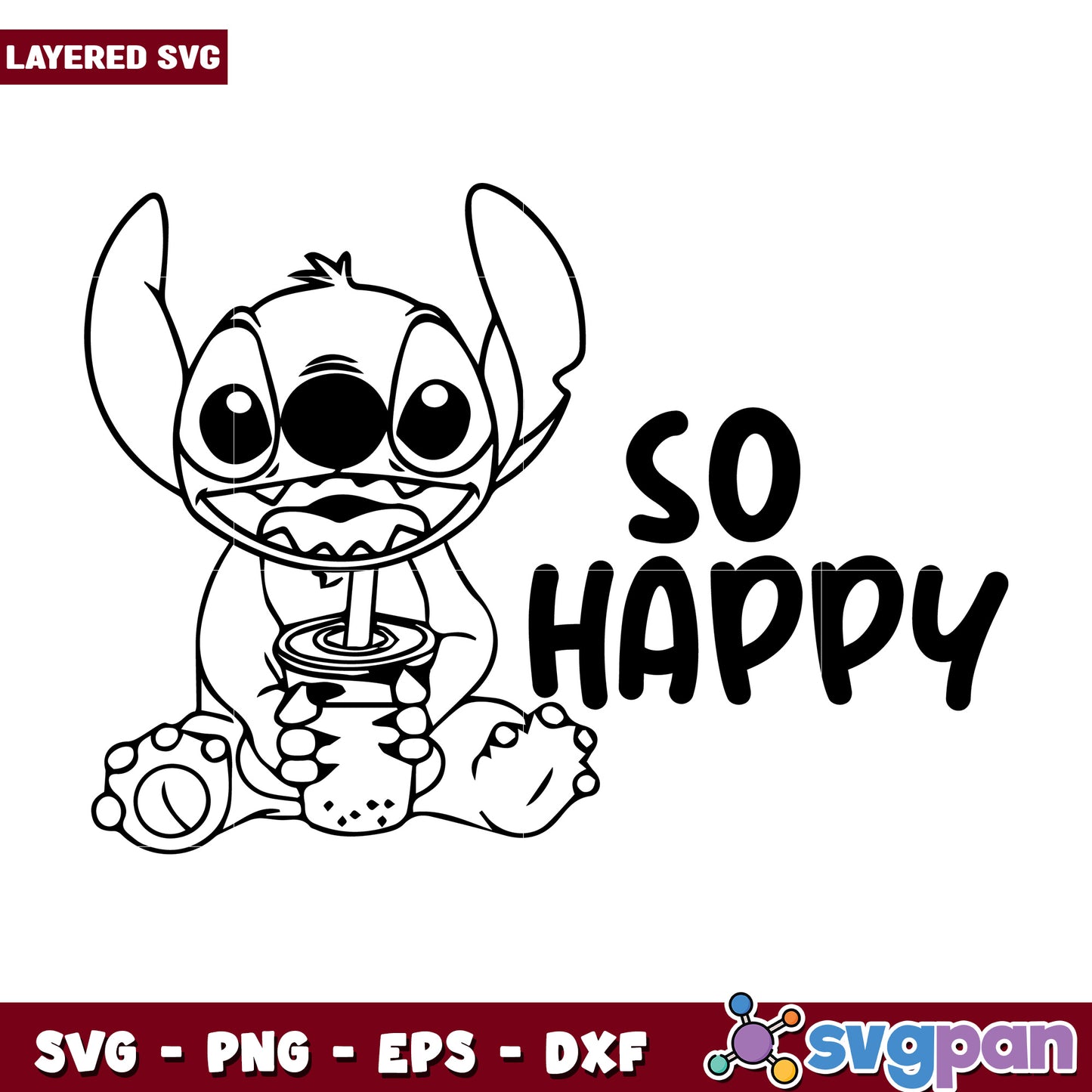 Stitch are very happy design svg, cute stitch svg, lilo and stitch movie svg
