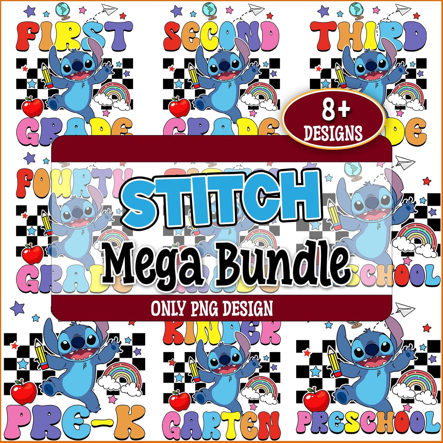 Stitch at grades png bundle
