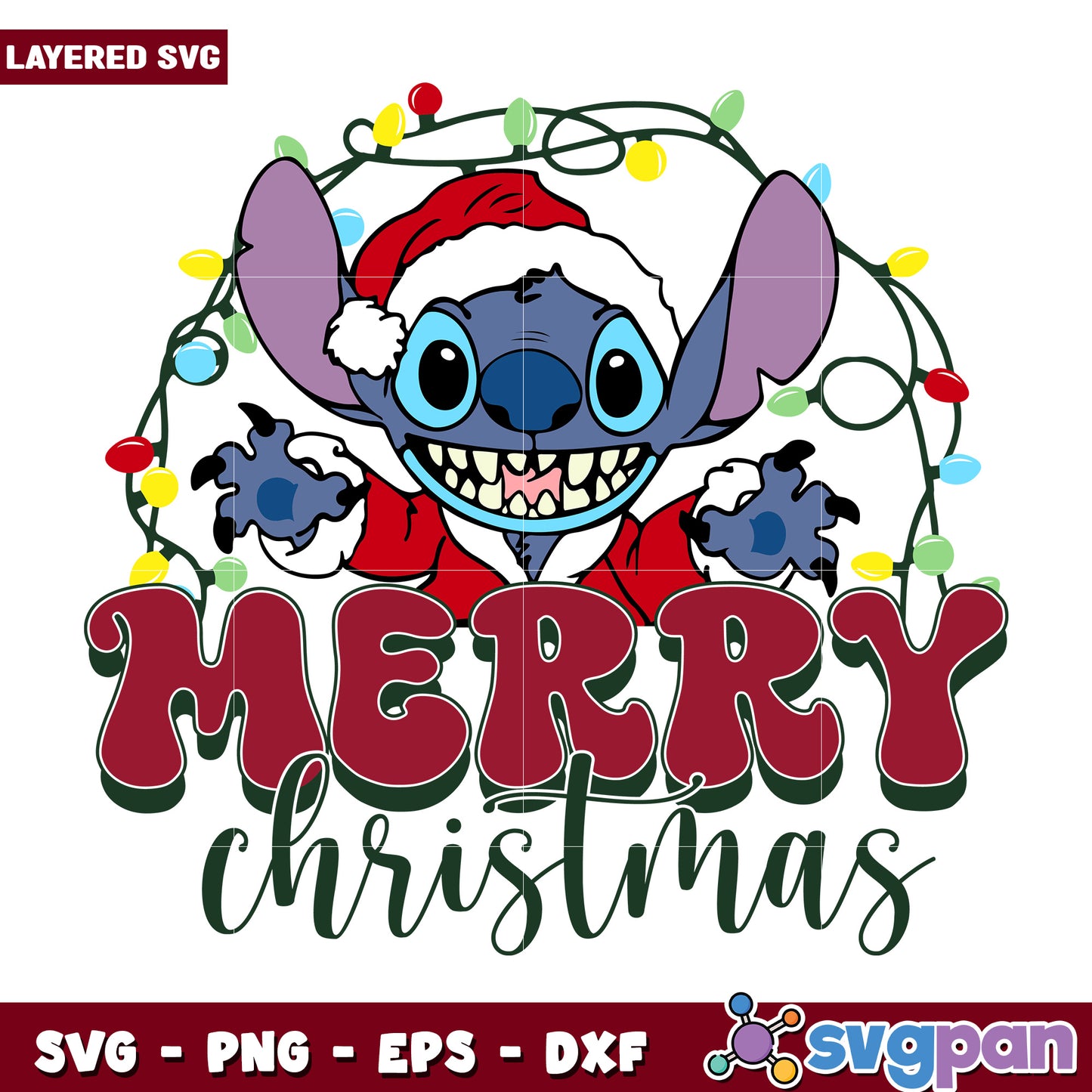 Stitch christmas svg, disney christmas svg, disney cartoon svg